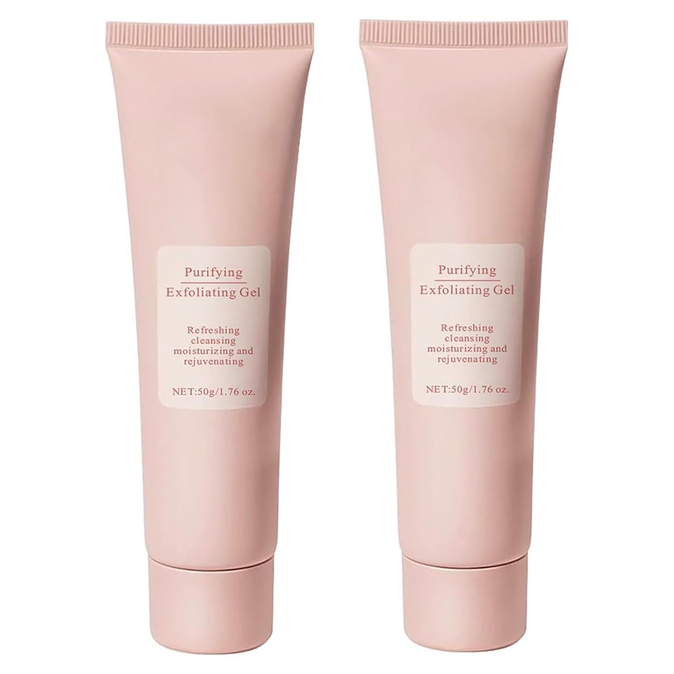 Purifying Exfoliating Gel, Purifying Exfoliating Gel for face, Face Scrub, Face Exfoliator For Gentle Cleansing, Facial Scrub, Body Scrubber, For All Skin Types 2PCS