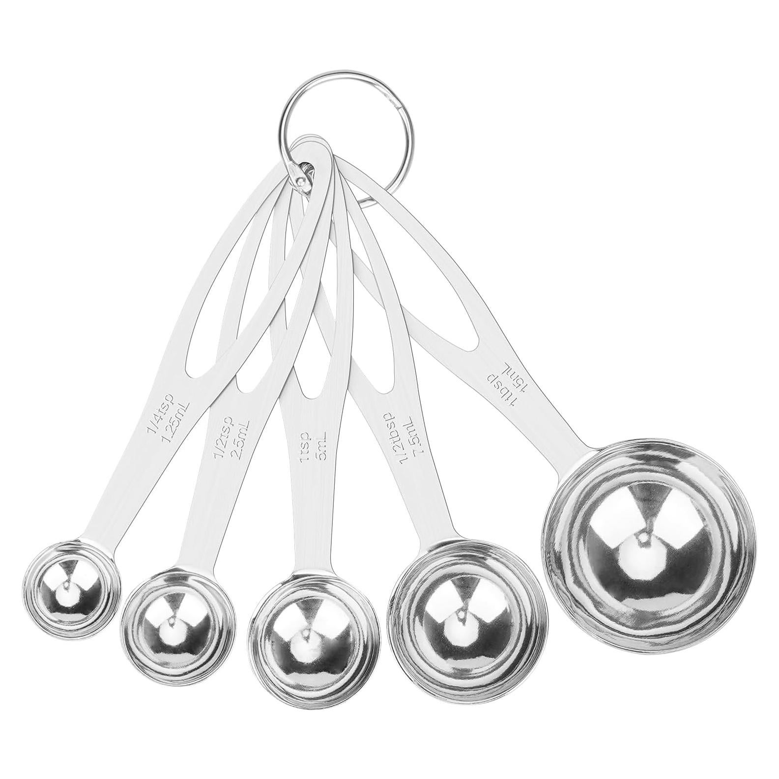 Juego de 5 Cucharas Medidoras Aovchei Acero Inoxidable