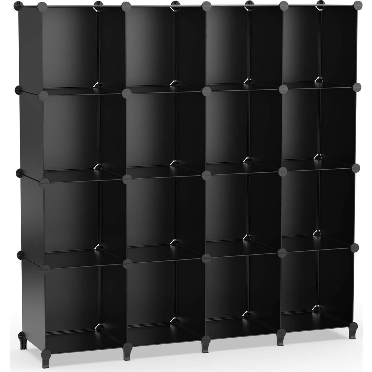 Organizador de Almacenamiento HOMIDEC 16 Cubos Negro 30x30 cm