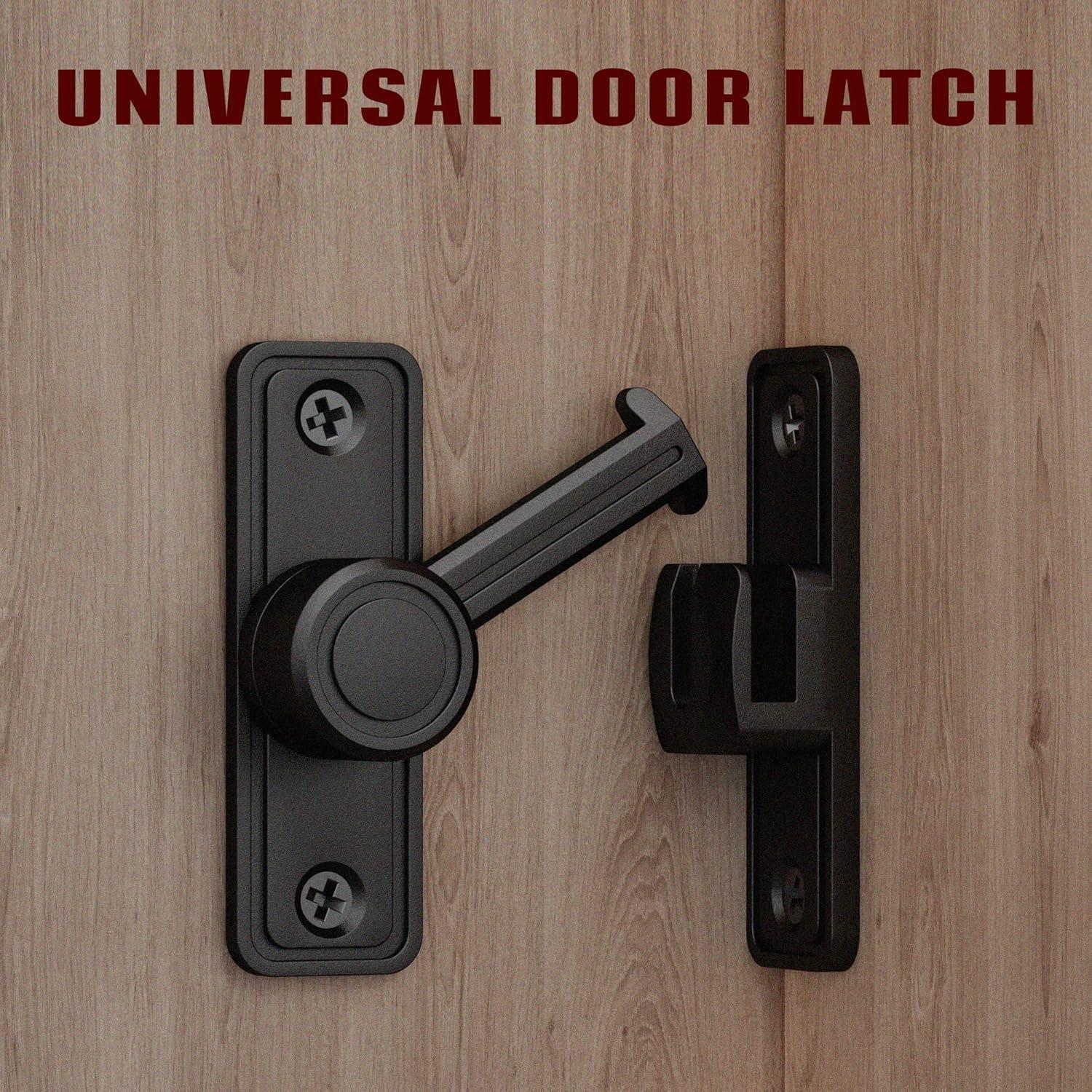 Cerradura de Puerta Deslizante RETRIN 90/180 Grados Zinc Negro