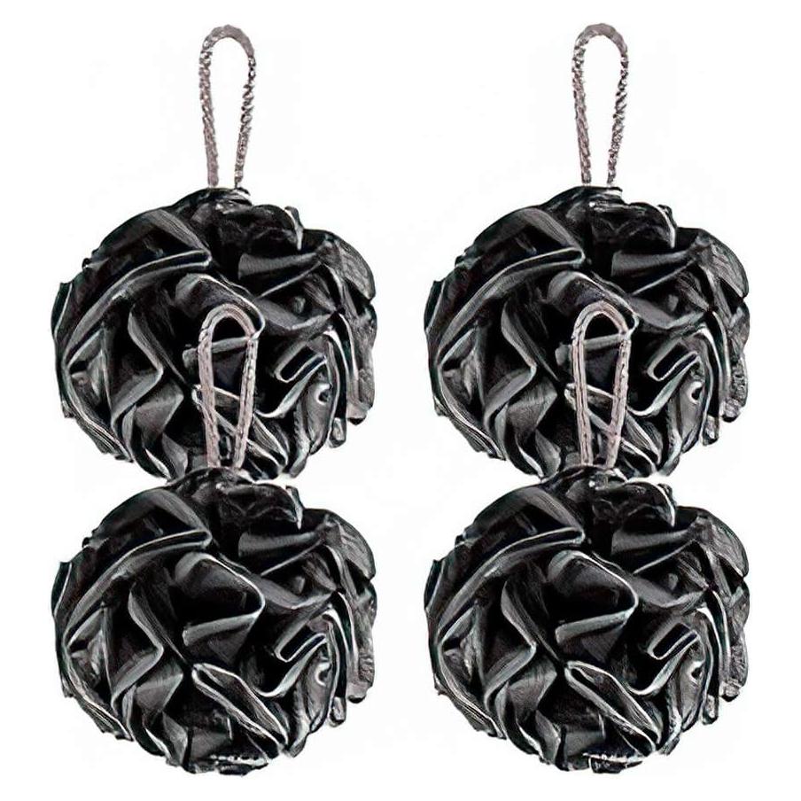 Esponja de Baño Novosun Set 4 Piezas Exfoliante 75g Negro