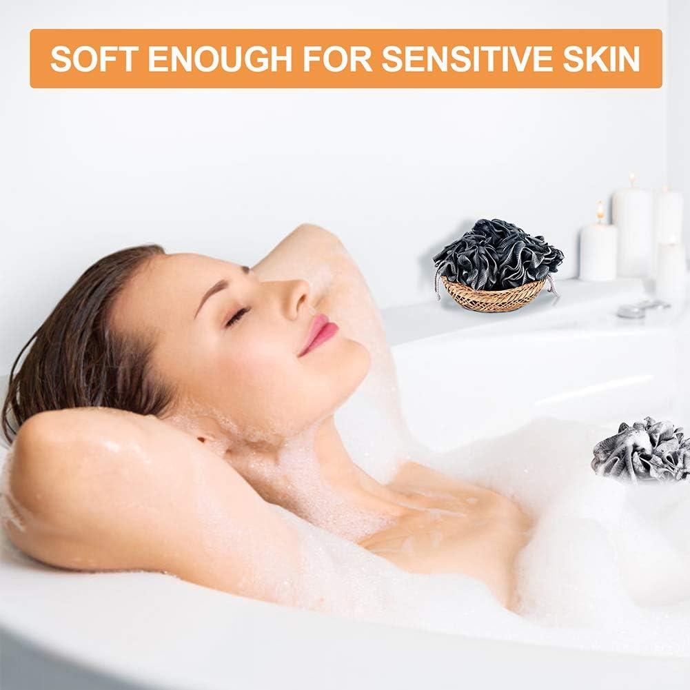 Esponja de Baño Novosun Set 4 Piezas Exfoliante 75g Negro