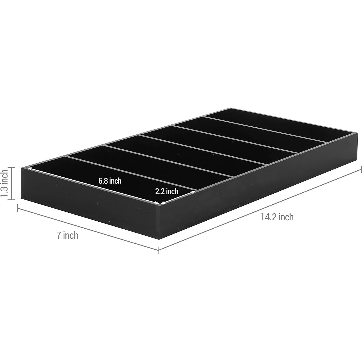 Organizador de Gafas MyGift Acrílico Negro 6 Compartimentos