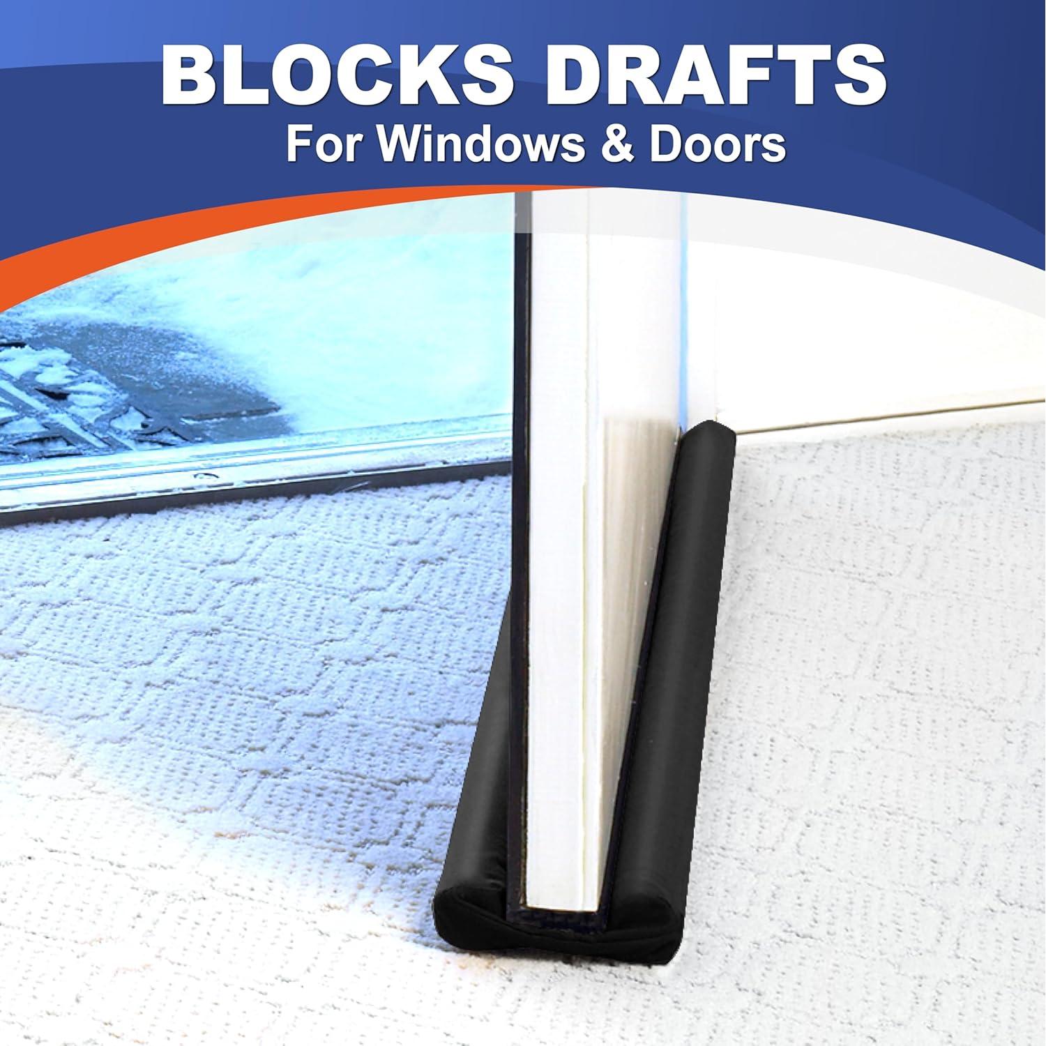 Tapón de Corriente Twin Draft Guard Negro 71.12 cm x 3.81 cm