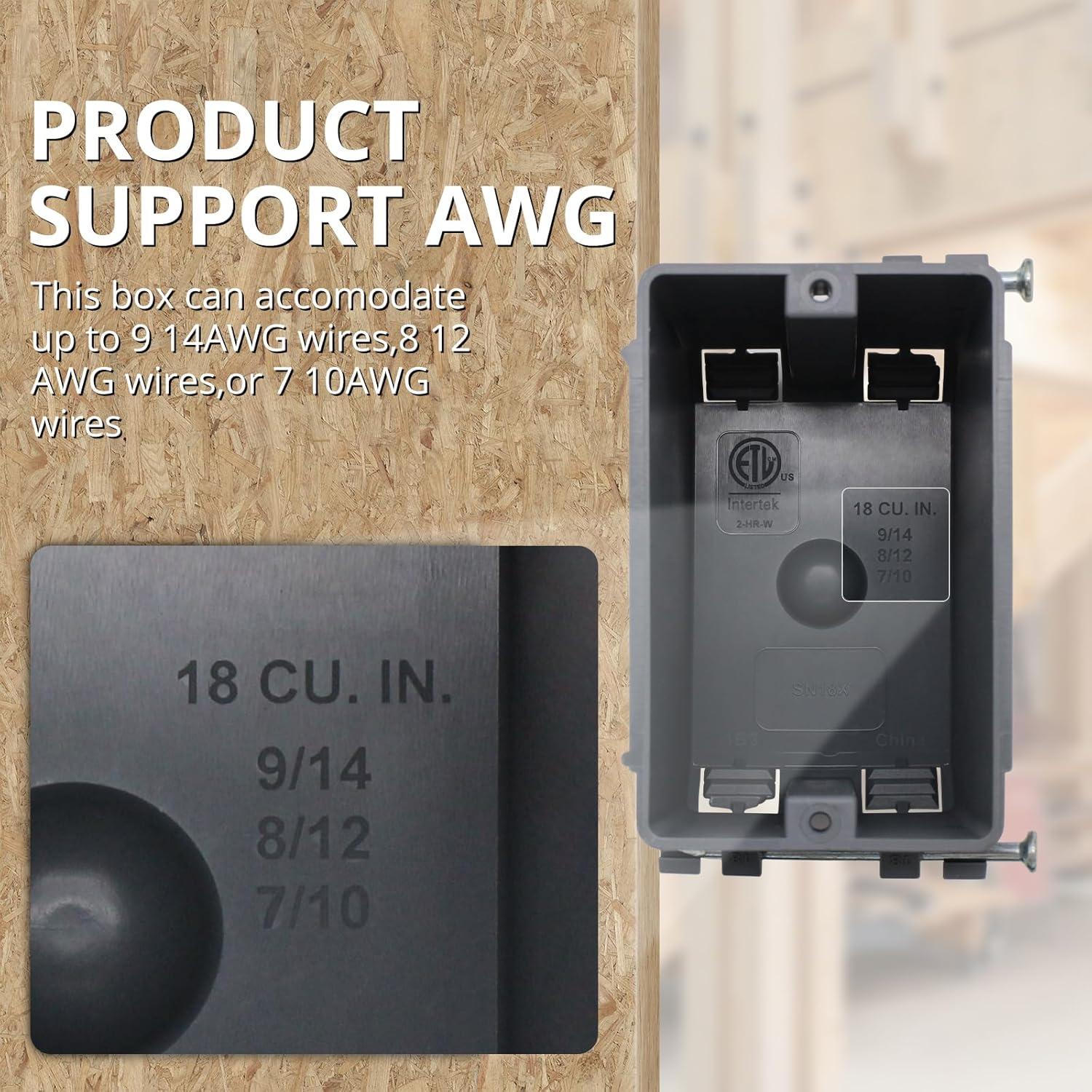 Caja de salida eléctrica 1 gang AIRTAK gris 9.53x5.72x7.30 cm