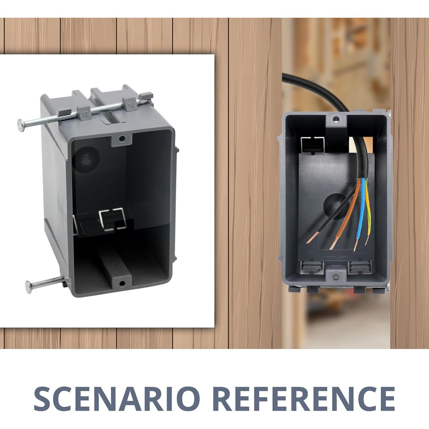 Caja de salida eléctrica 1 gang AIRTAK gris 9.53x5.72x7.30 cm