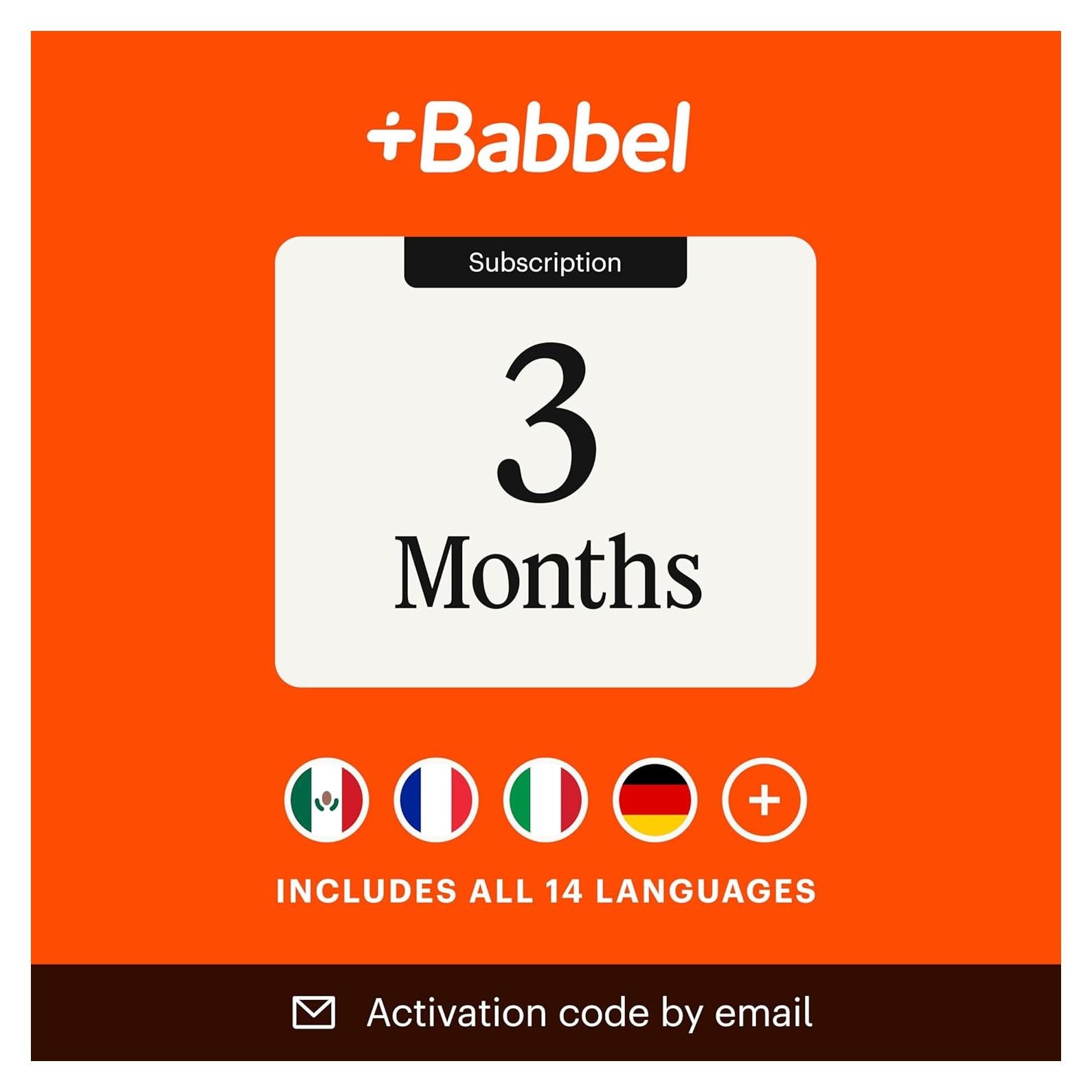 Software de Aprendizaje de Idiomas Babbel - Suscripción 3 Meses