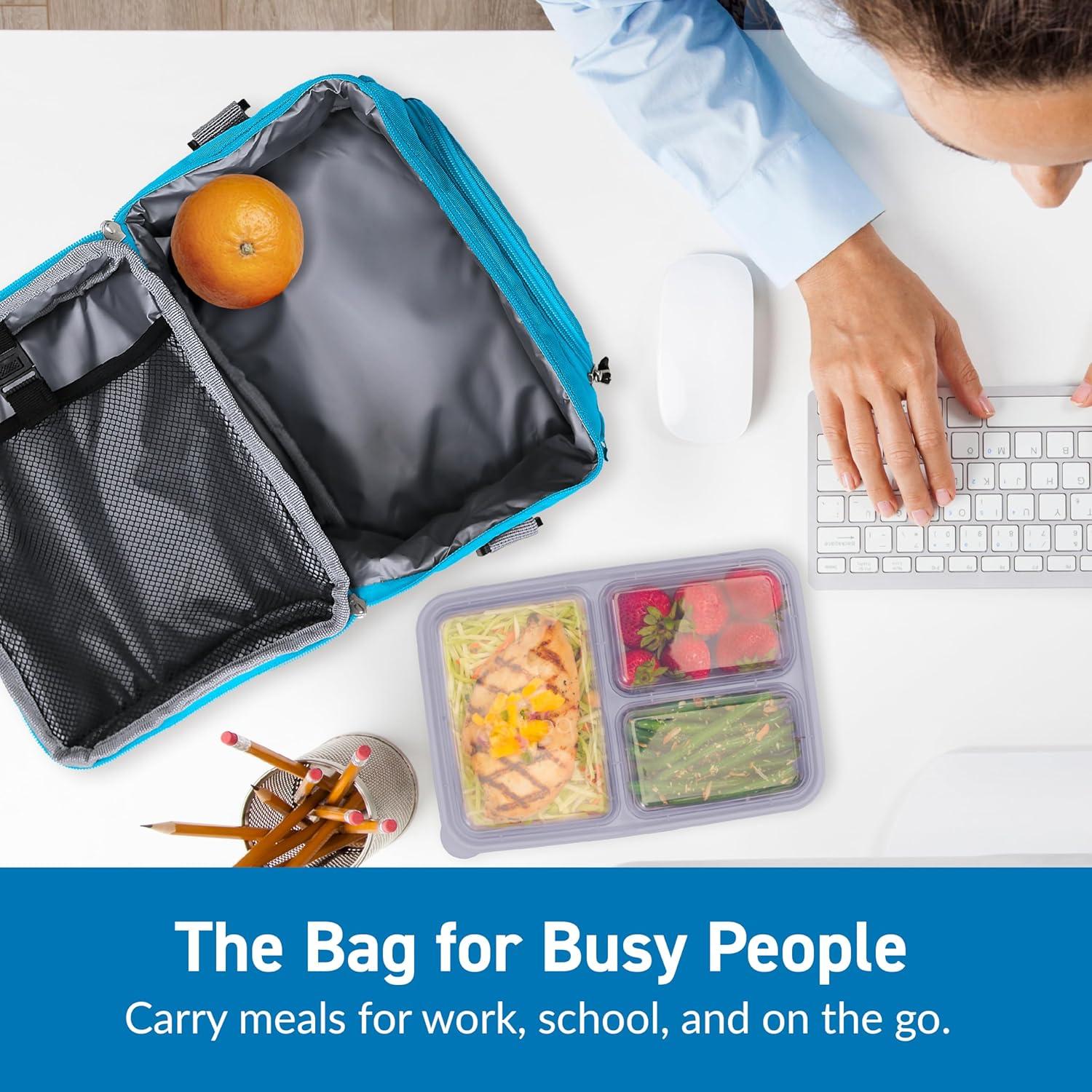 Bolsa de Almuerzo Deluxe Bentgo Azul Aislada y Duradera