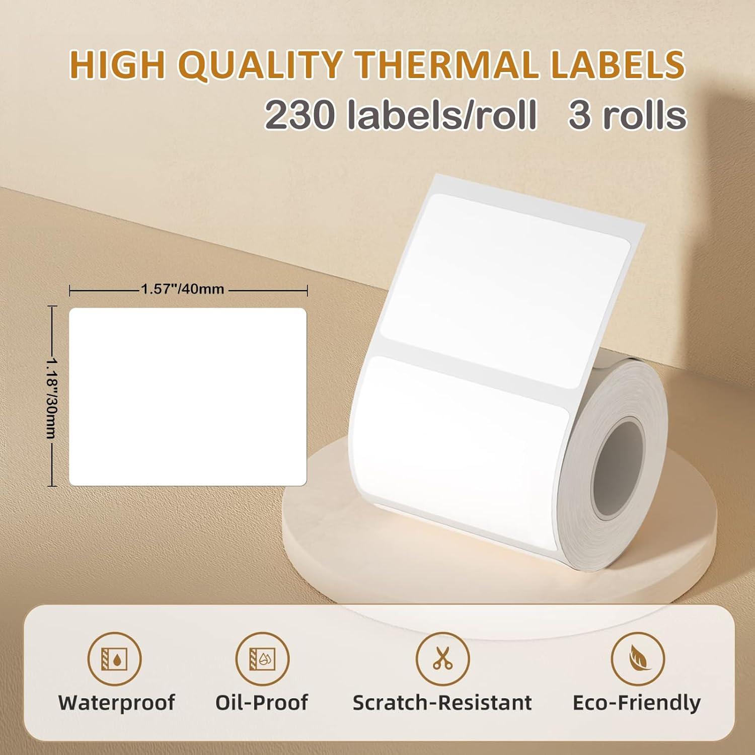 Etiquetas térmicas autoadhesivas NIIMBOT B1/B21/B3S 40x30mm - 3 rollos