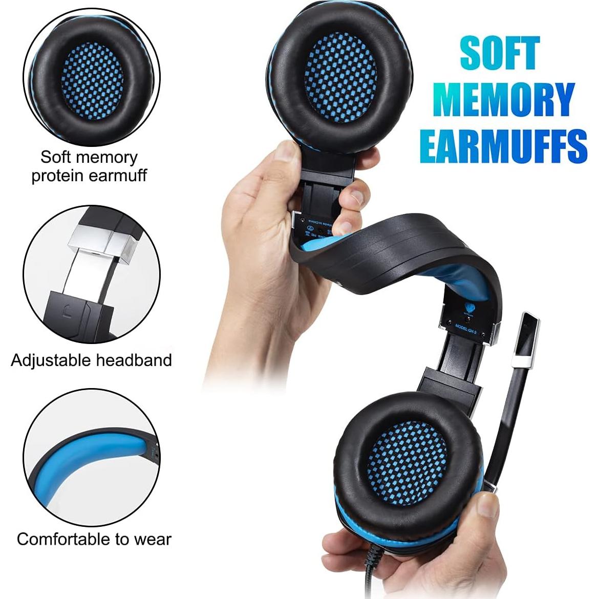 Auriculares Gaming Red Horse BUTFULAKE GH-3 Azul 3.5mm