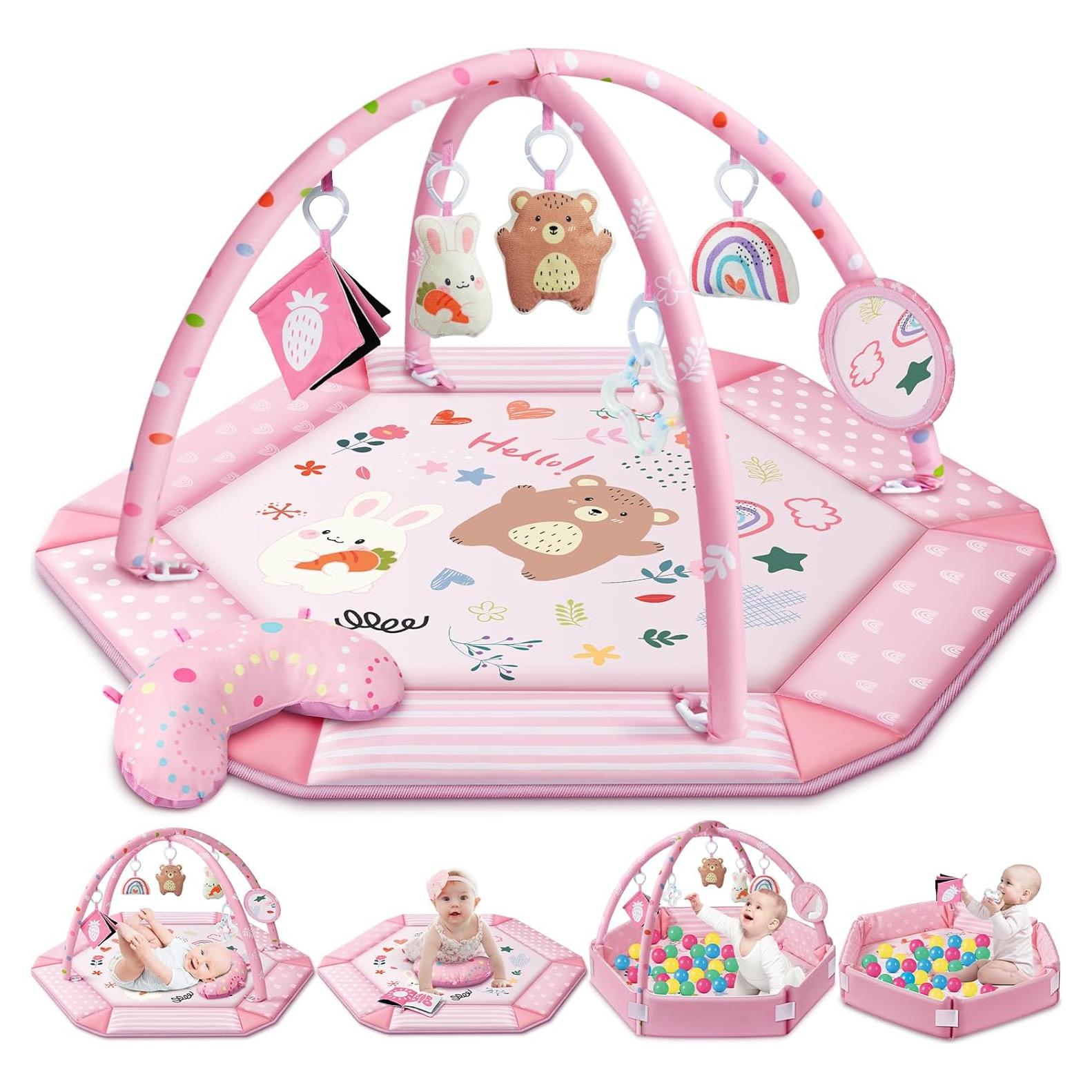 Alfombra de Juego para Bebés 8 en 1 Rosa - YED