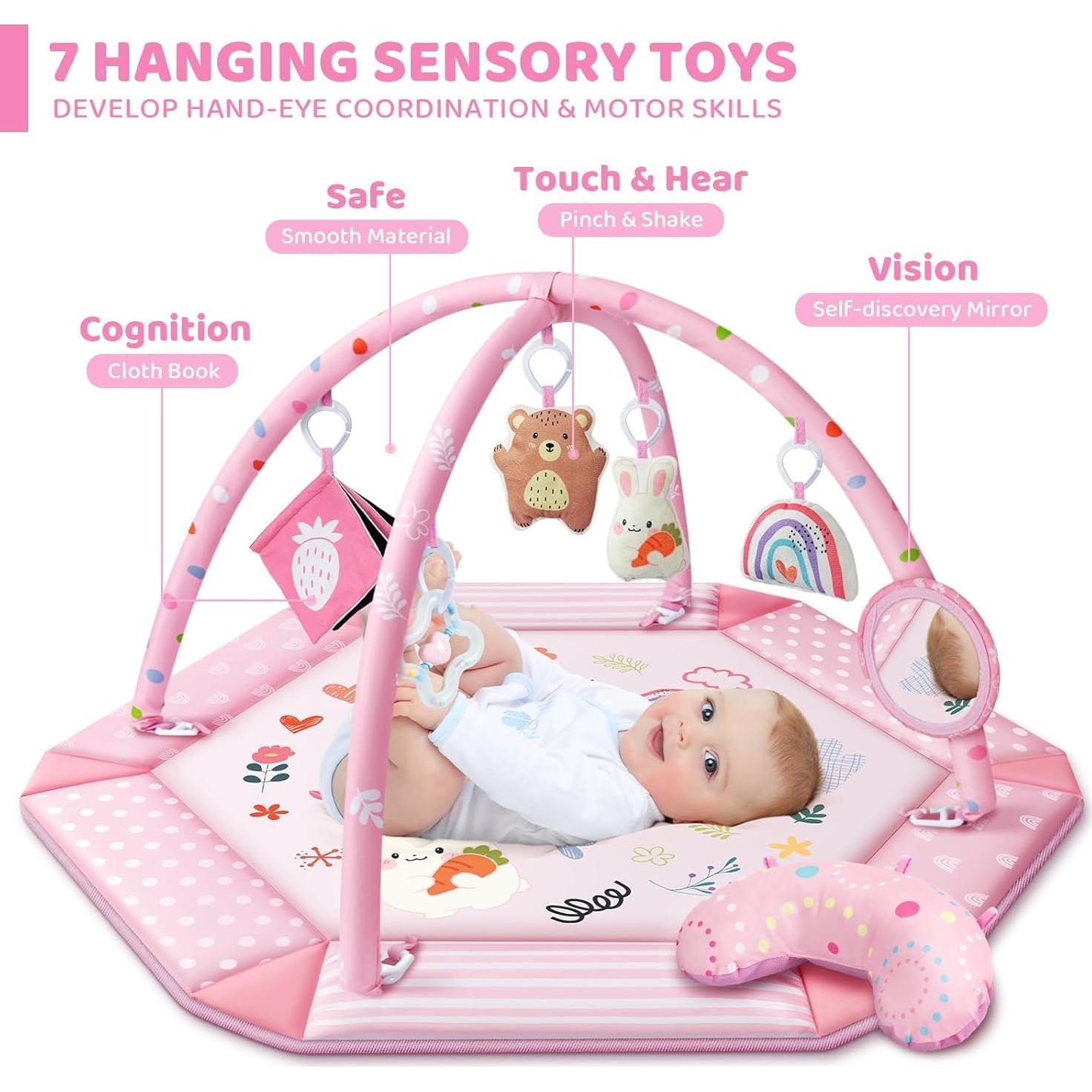 Alfombra de Juego para Bebés 8 en 1 Rosa - YED