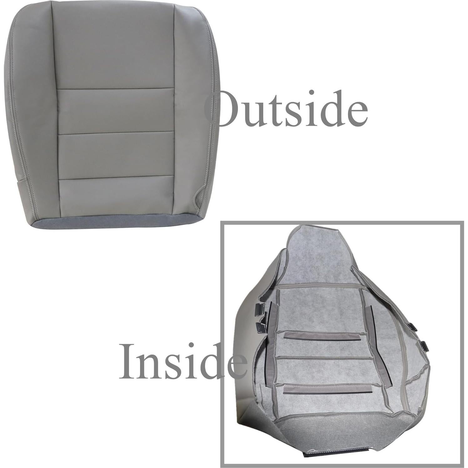 Cubierta de Asiento de Cuero GXARTS Gris Flint para Ford