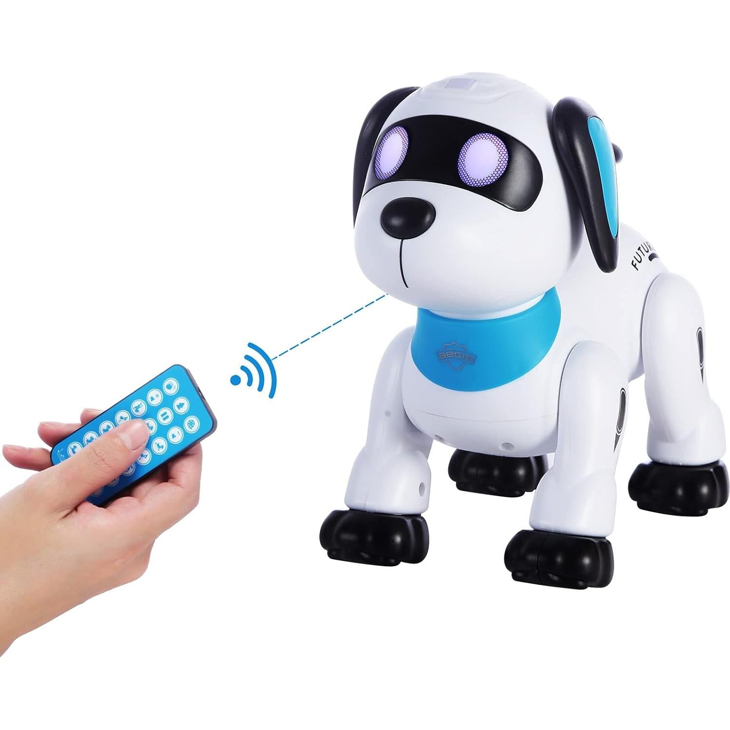 Perro Robot Control Remoto Yiman Azul - Juguete Interactivo 3+