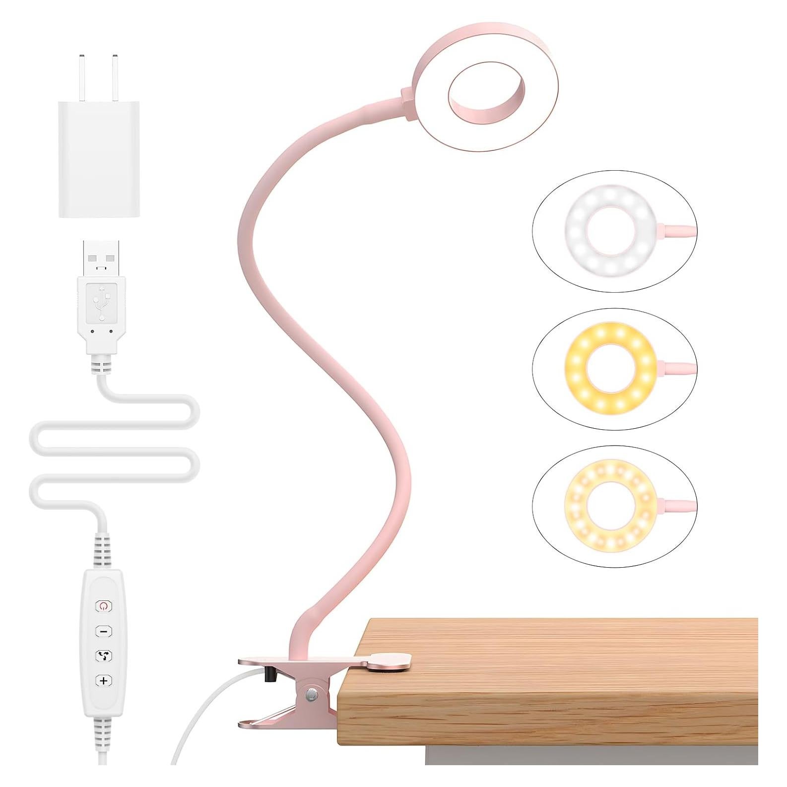 Lámpara de Escritorio LED iZELL Rosa 3 Modos 10 Brillos