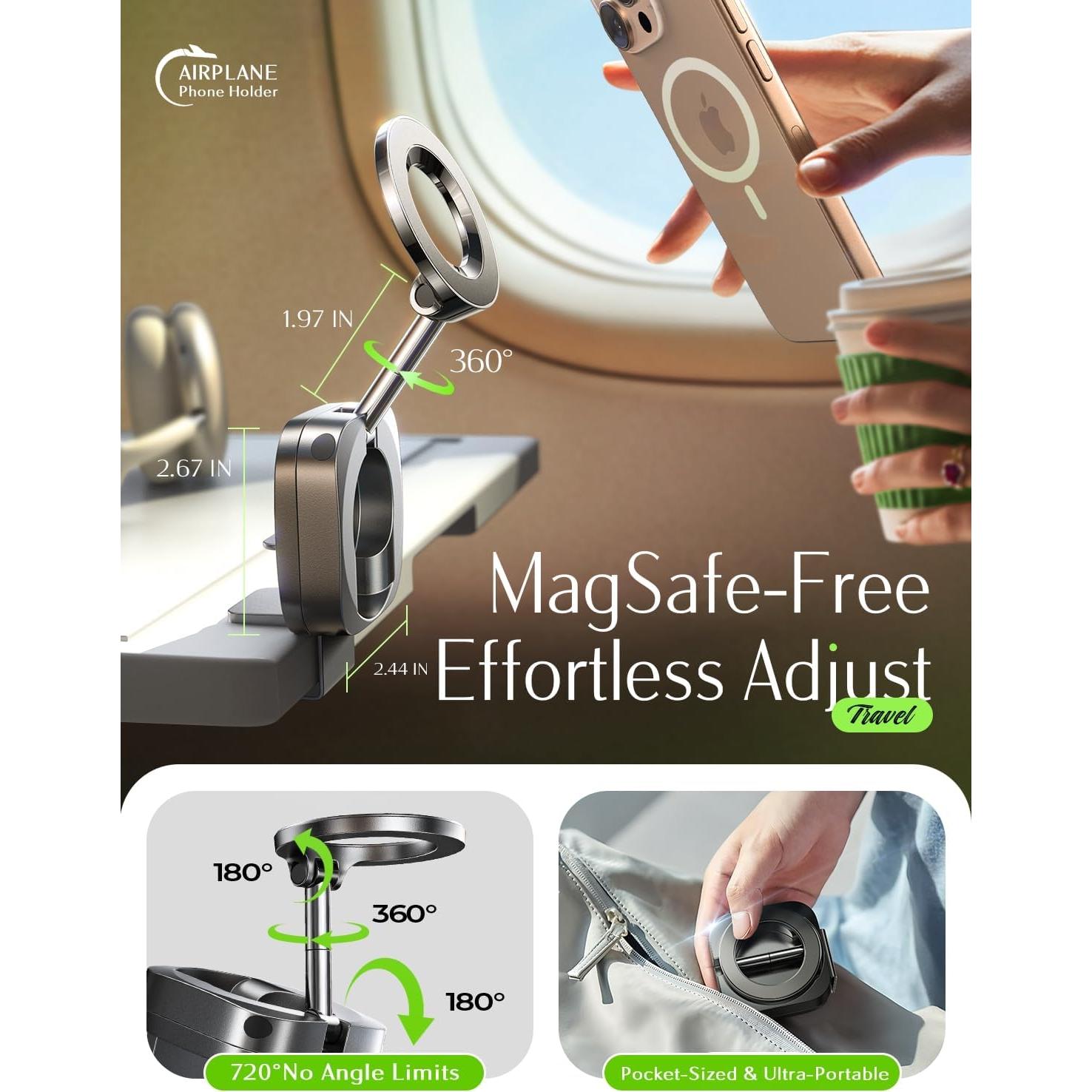 Soporte para Teléfono MagSafe LISEN para Viaje en Avión