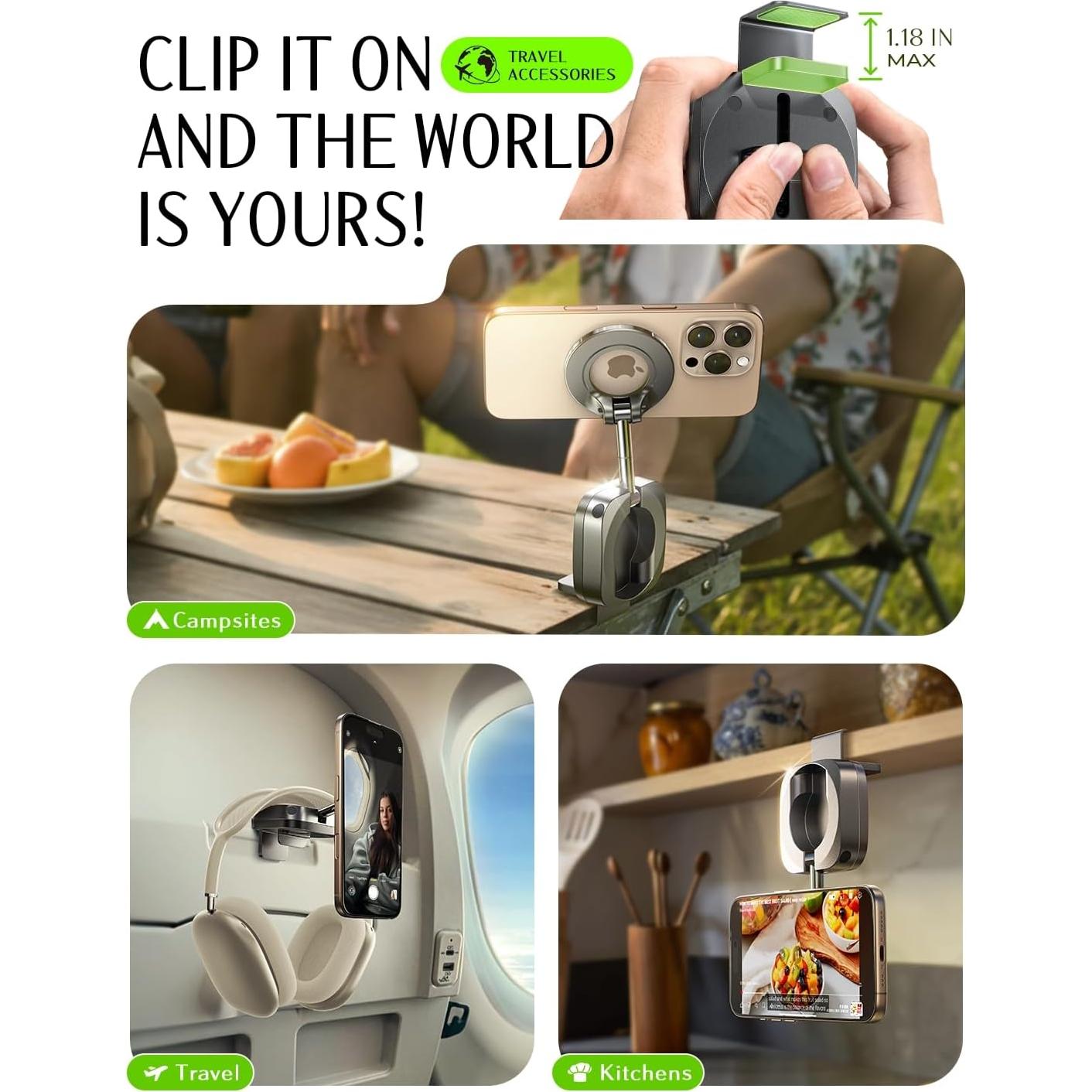 Soporte para Teléfono MagSafe LISEN para Viaje en Avión