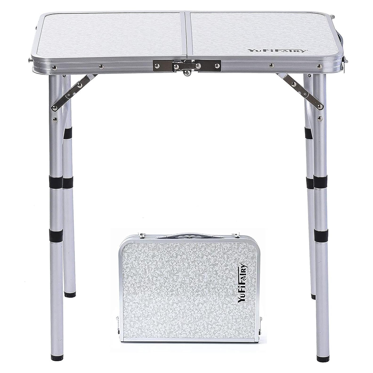 Mesa Plegable Portátil YUFIFAIRY 24x16 Pulgadas 3 Alturas