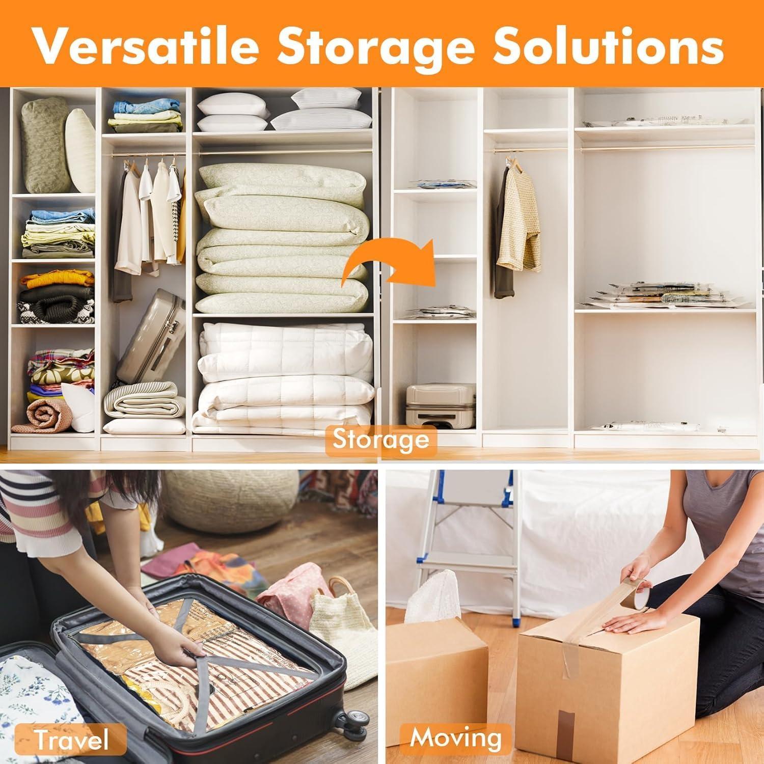 10 Bolsas de Almacenamiento al Vacío GONGSHI con Bomba Eléctrica