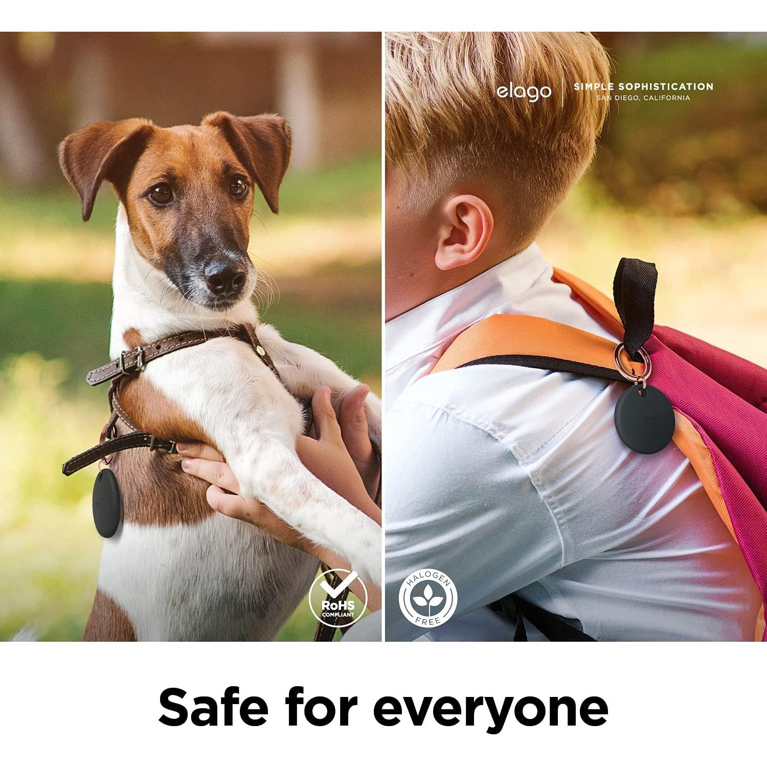 Funda Básica elago para AirTag - Silicona Grado Alimenticio, Negro