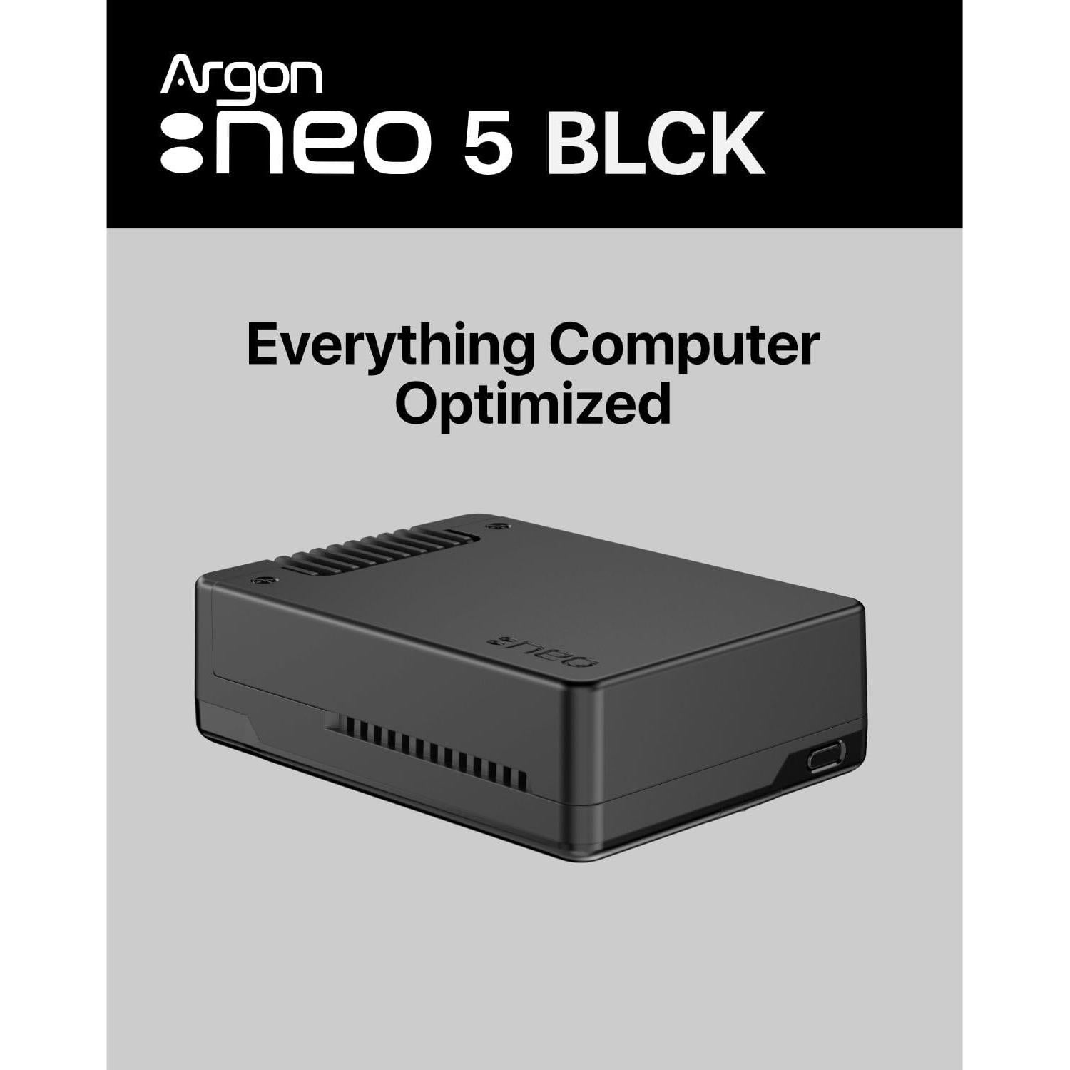 Caja de Aluminio Argon NEO 5 para Raspberry Pi 5 con Ventilador