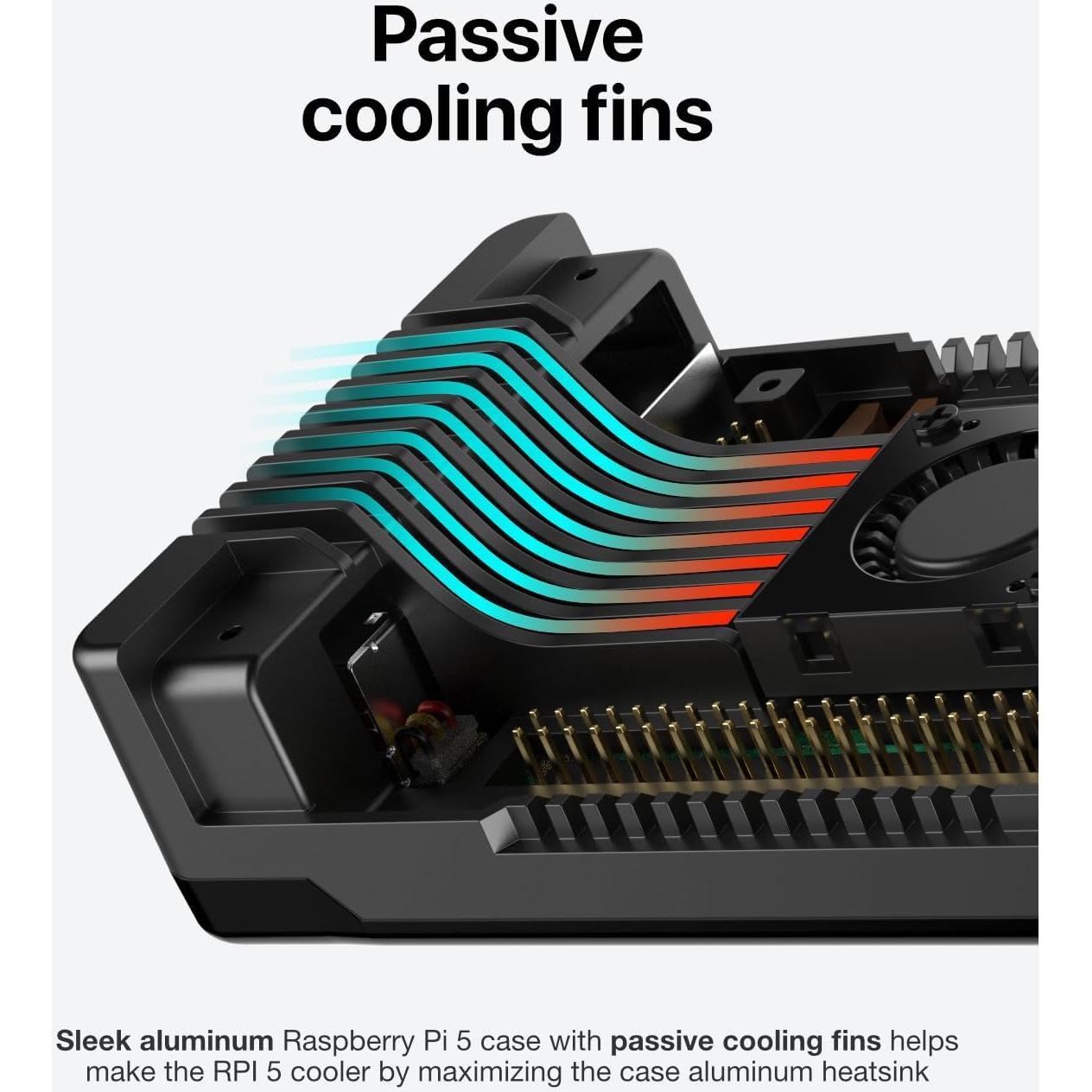 Caja de Aluminio Argon NEO 5 para Raspberry Pi 5 con Ventilador