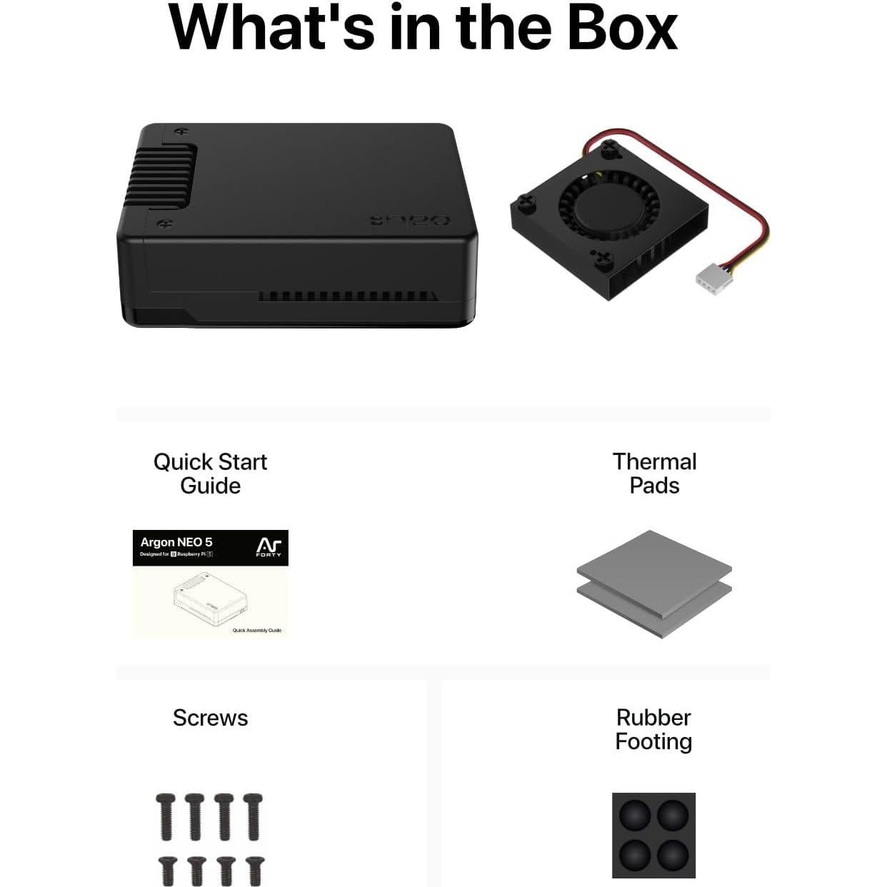 Caja de Aluminio Argon NEO 5 para Raspberry Pi 5 con Ventilador