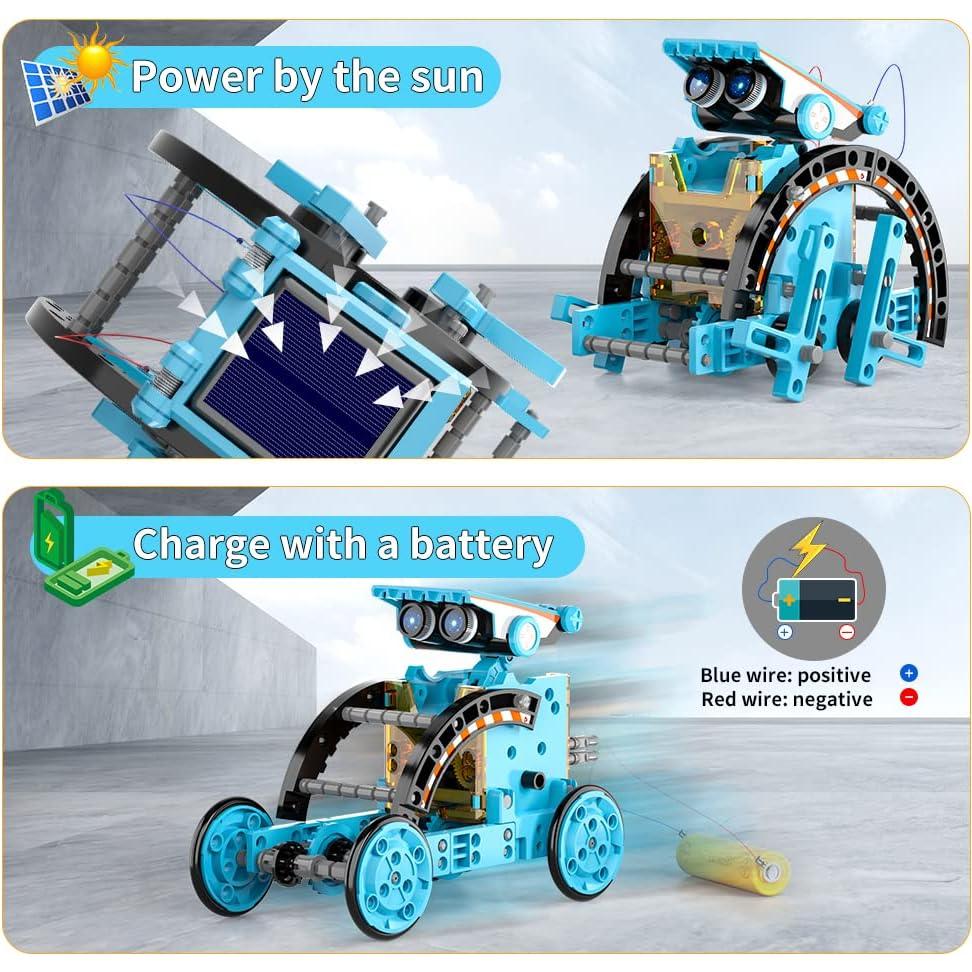 Kit de Robot Solar STEM Lucky Doug 12-en-1 para Niños 8-13 Años