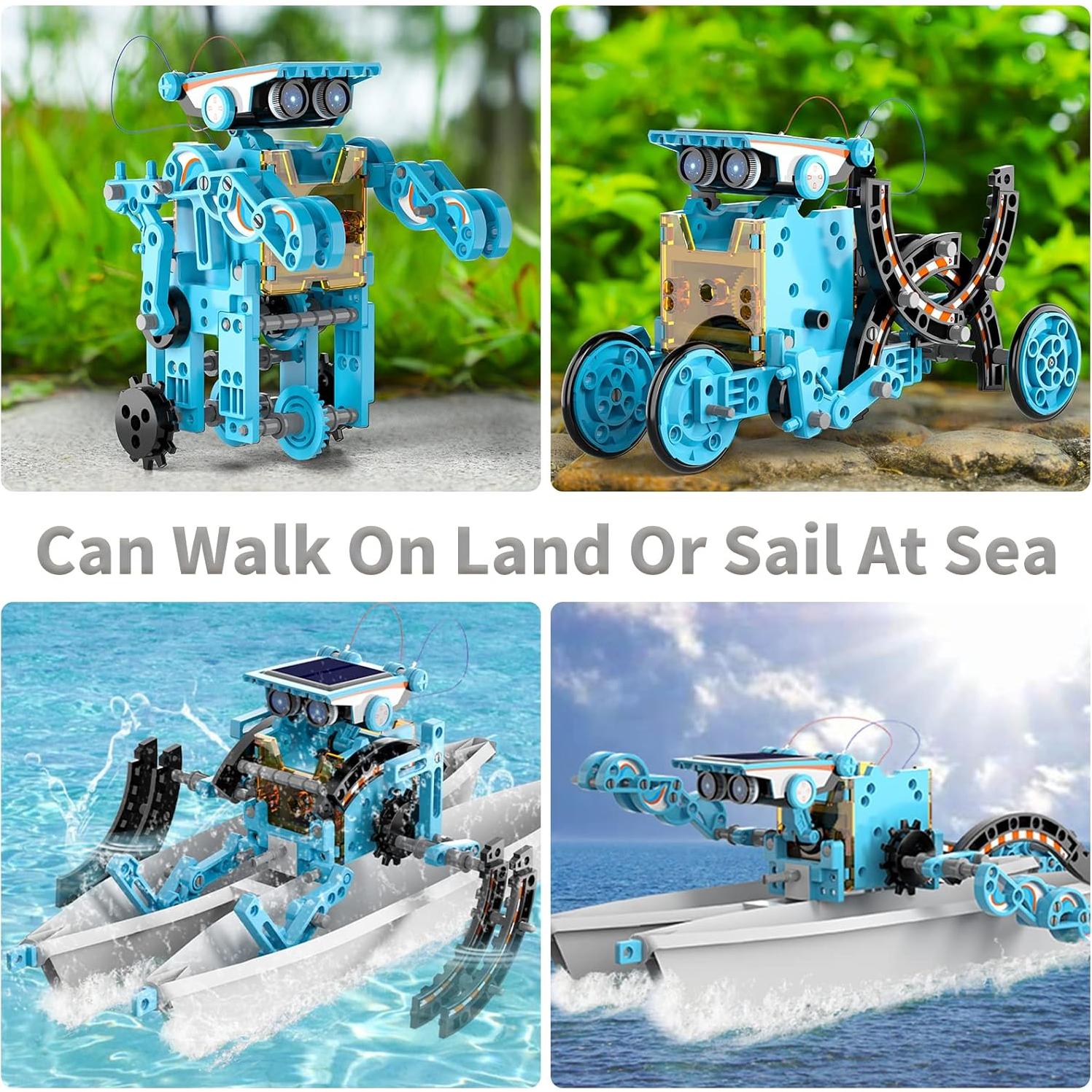 Kit de Robot Solar STEM Lucky Doug 12-en-1 para Niños 8-13 Años