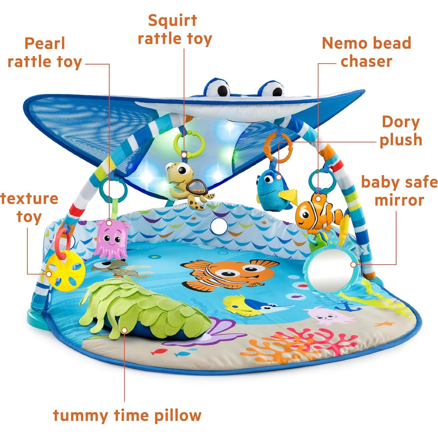 Gimnasio de Actividad Disney Bebé Nemo Mr. Ray + Luces