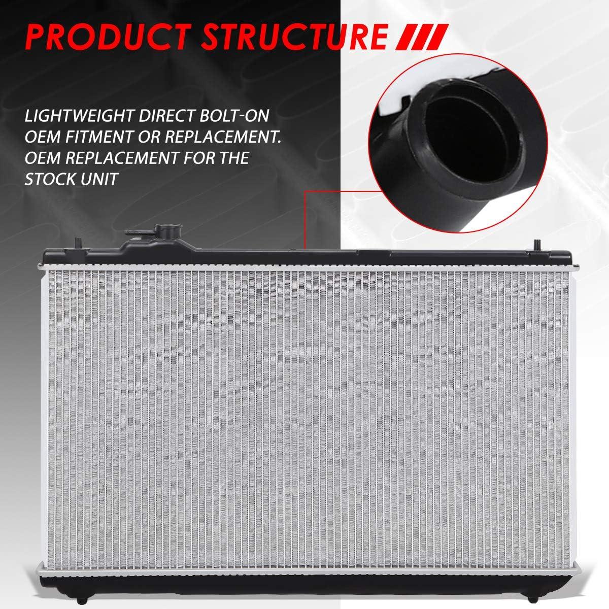 Radiador Auto Dynasty 1 Fila Aluminio para Toyota Highlander 2001-2003