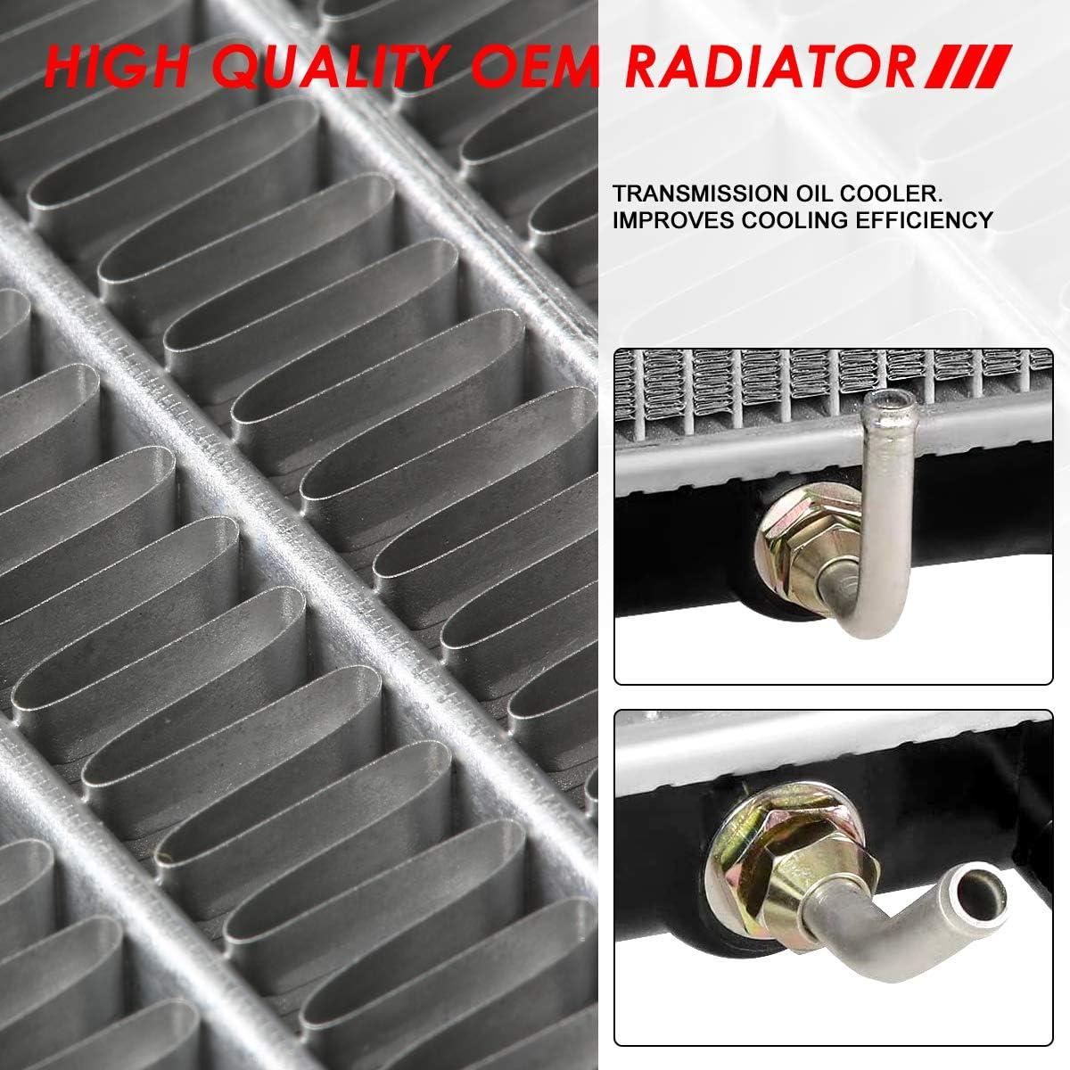 Radiador Auto Dynasty 1 Fila Aluminio para Toyota Highlander 2001-2003