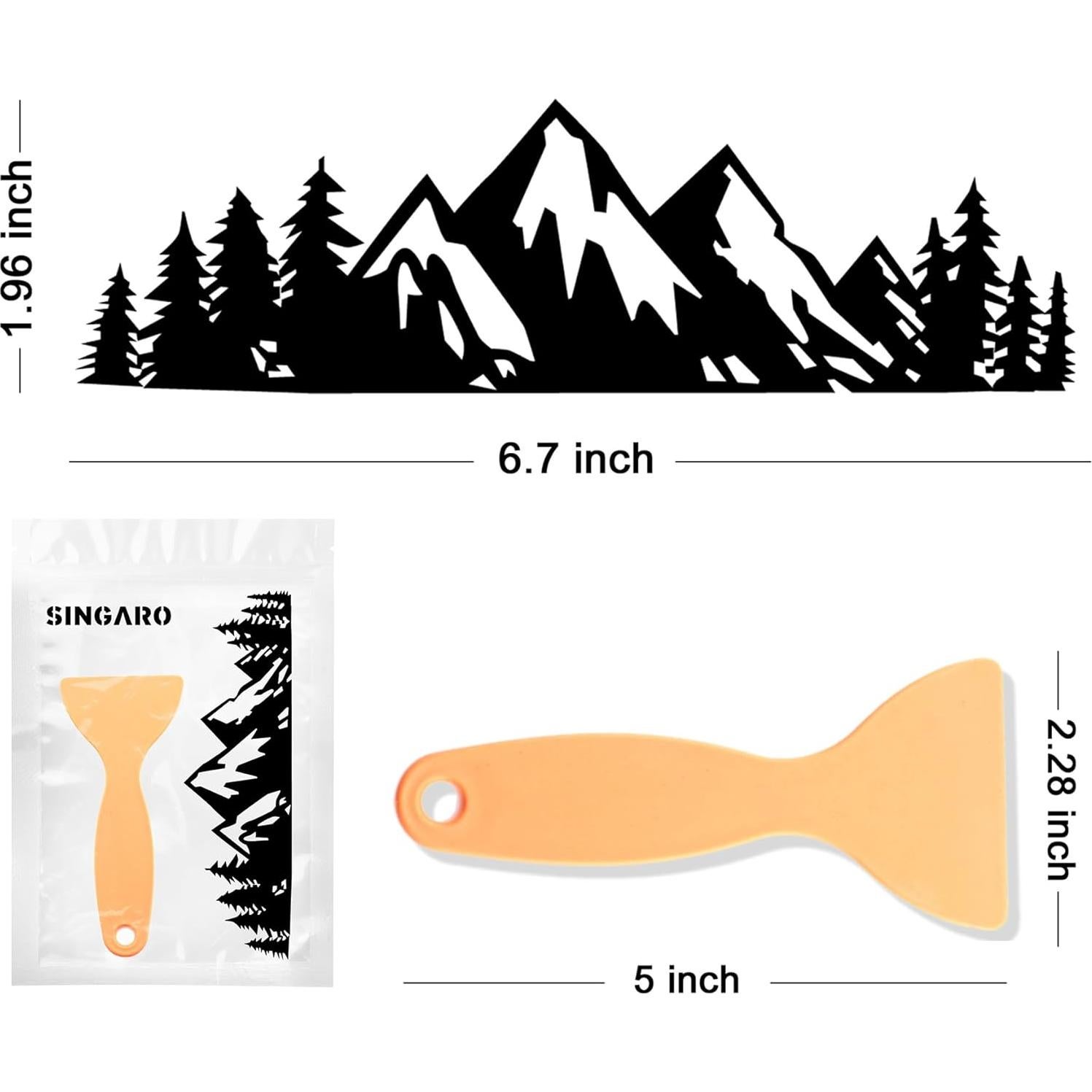 Calcomanía de Vinilo SINGARO Montaña Nevado para Automóvil