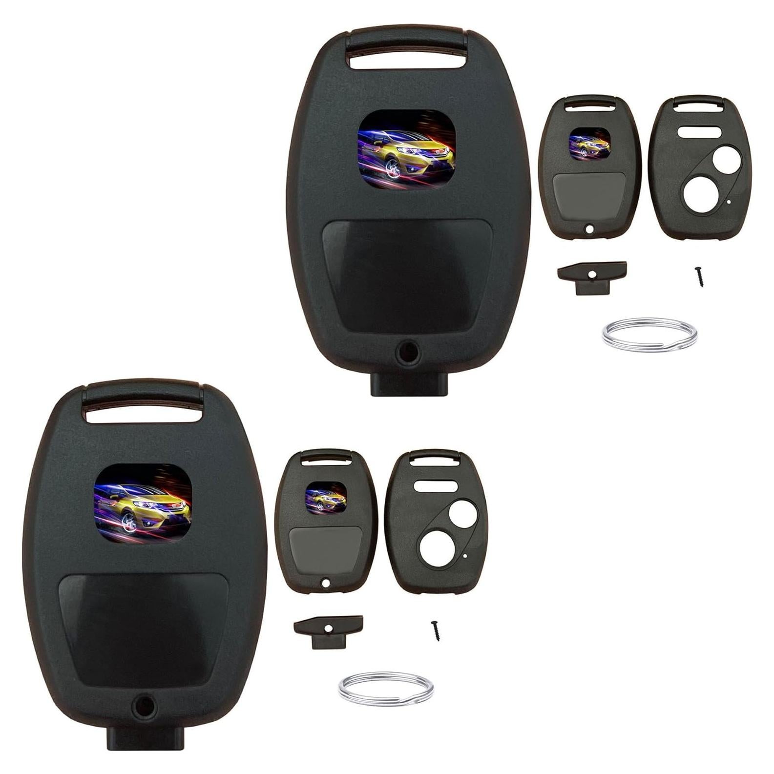 Carcasa de llave Honda EJOAOJE 3 botones negra