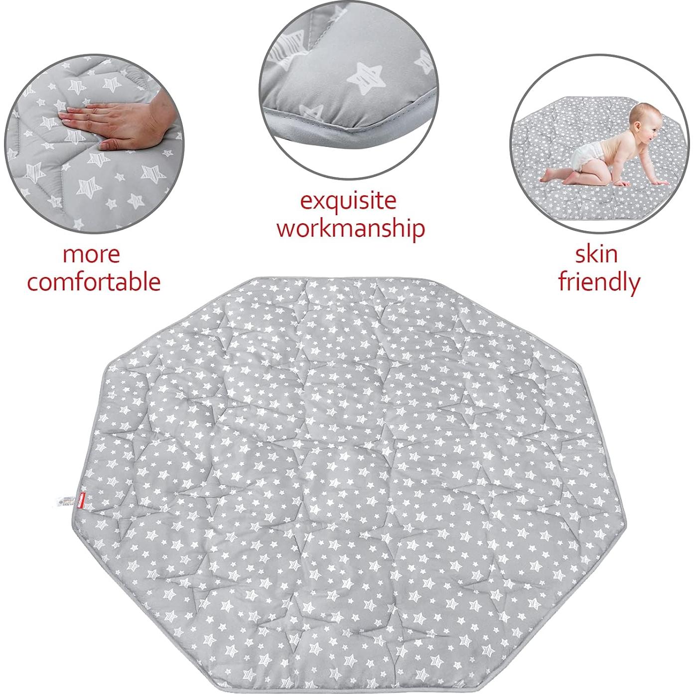 Alfombra de Parque Octagonal Hiccapop XL Gris 8 Paneles