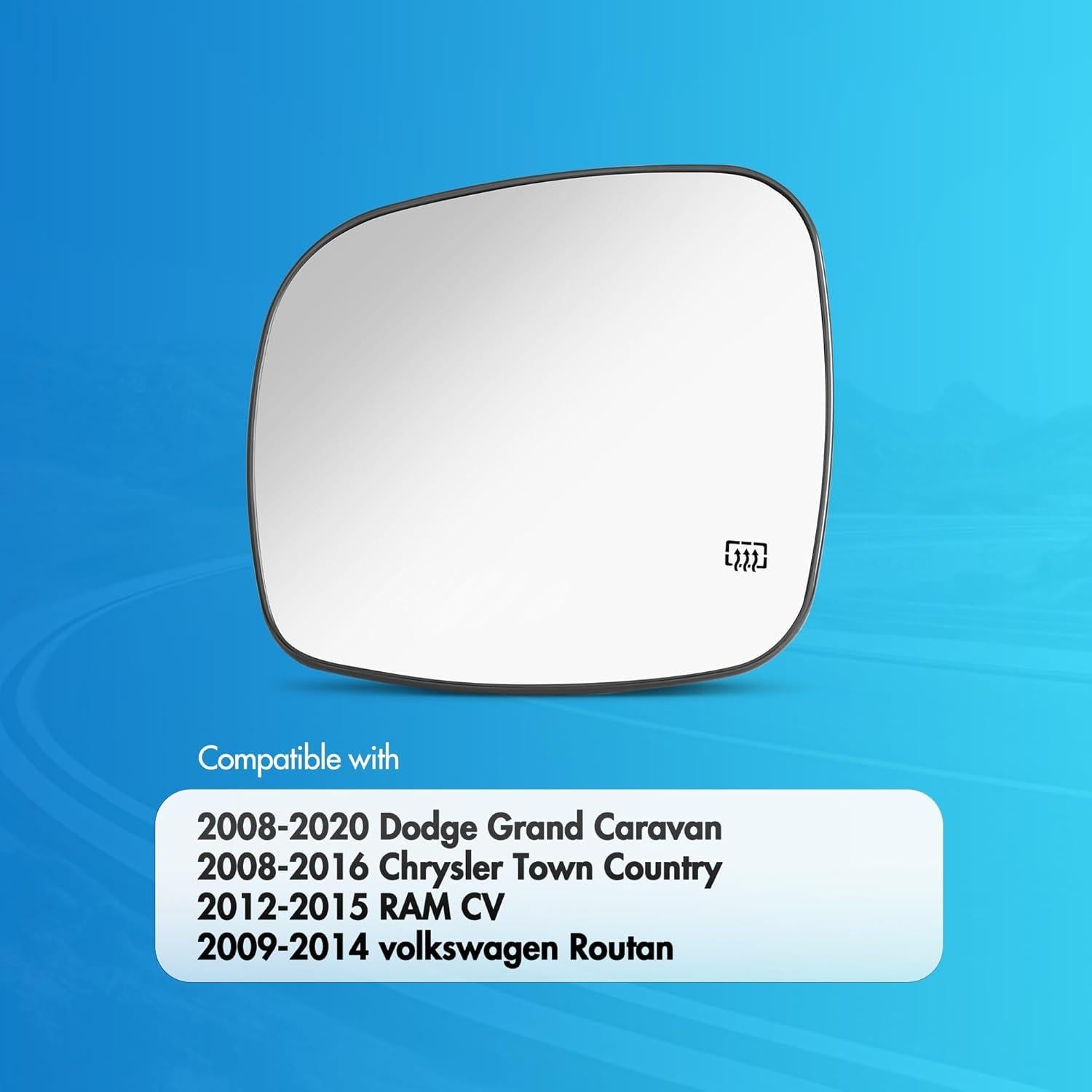 Espejo Lateral Izquierdo Calentado SNEMEEY para Dodge