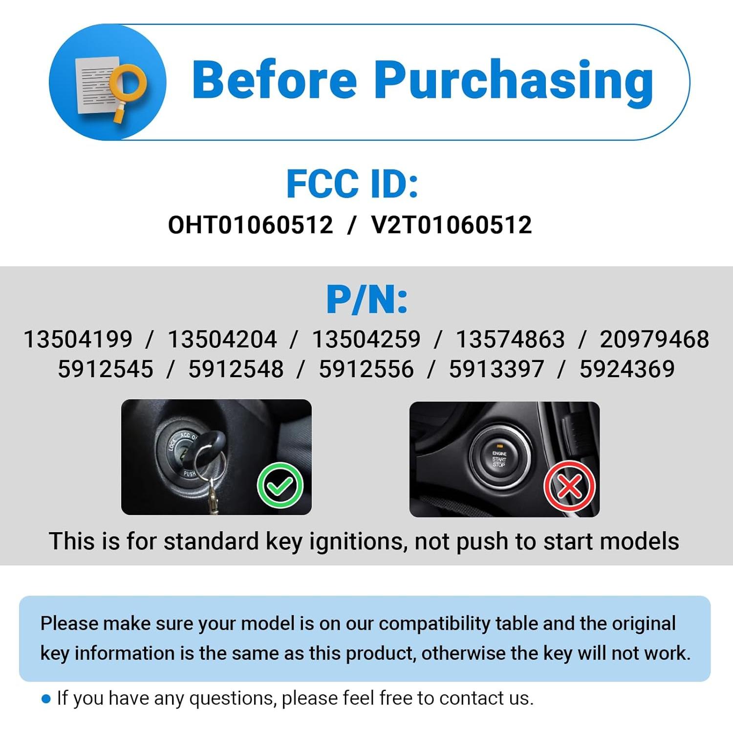 Llave remota Chevrolet 5 botones OHT01060512 2010-2019