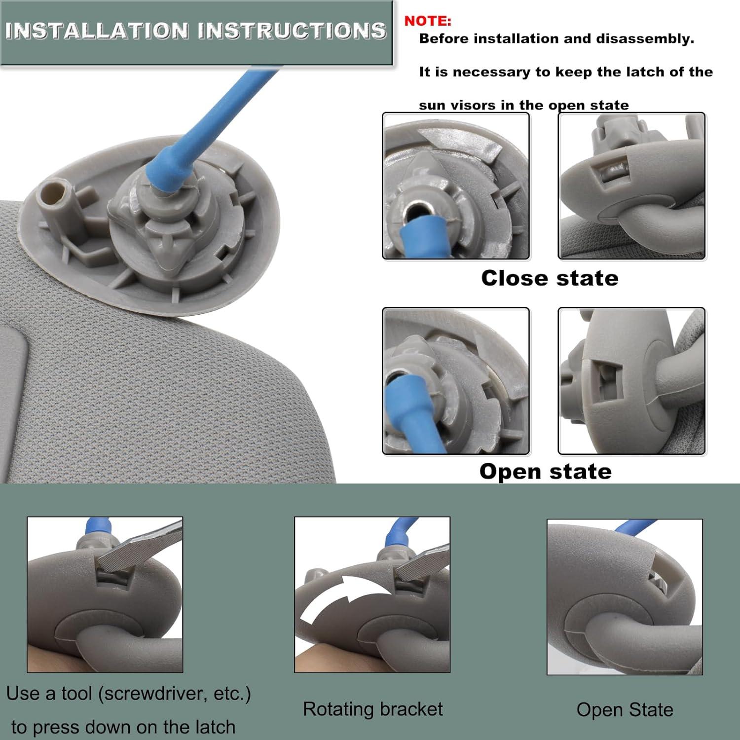 Visera del sol CRAZYPARTS para Honda Pilot 2009-2015 gris