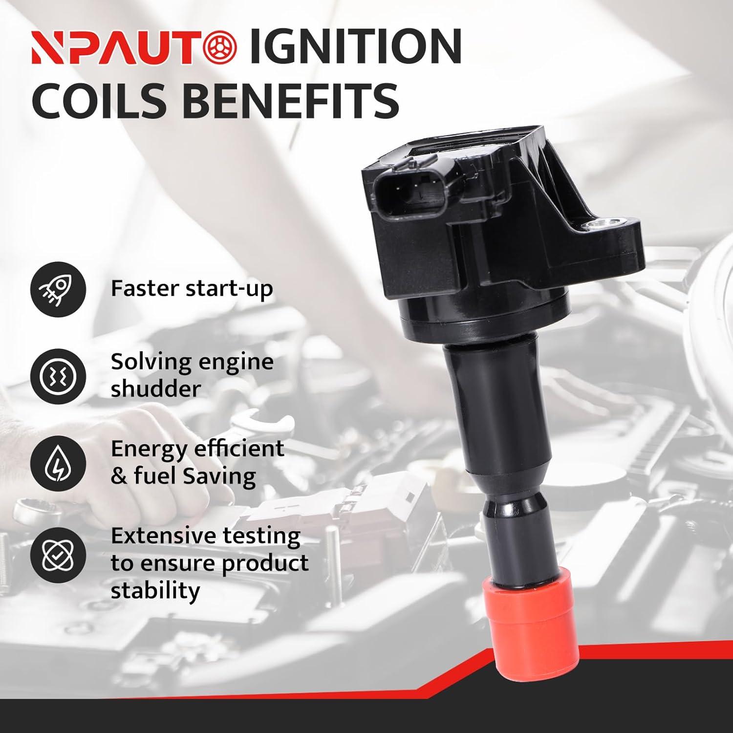 Juego de 4 Bobinas de Encendido NPAUTO UF-581 para Honda Fit 1.5L 2007-2008