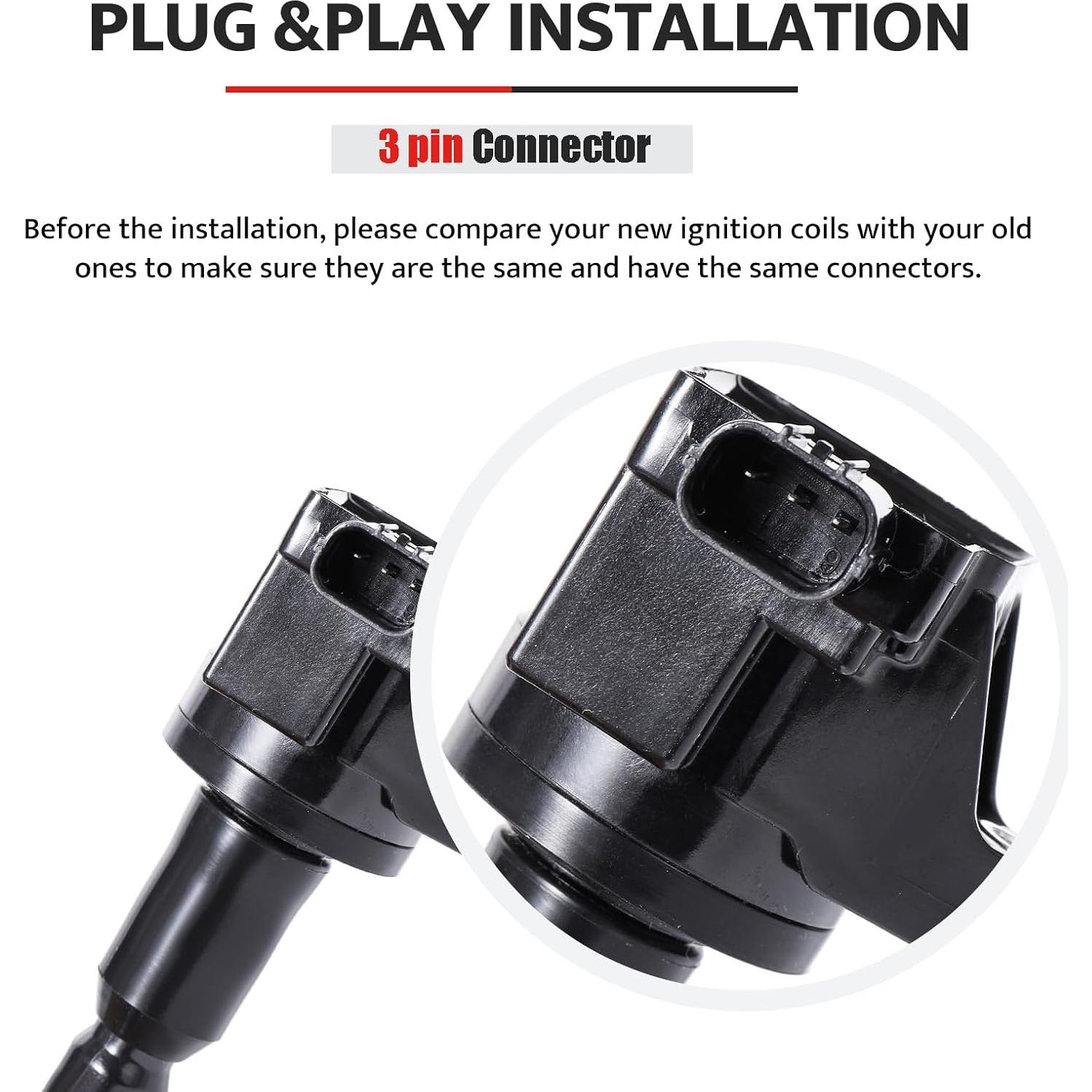 Juego de 4 Bobinas de Encendido NPAUTO UF-581 para Honda Fit 1.5L 2007-2008