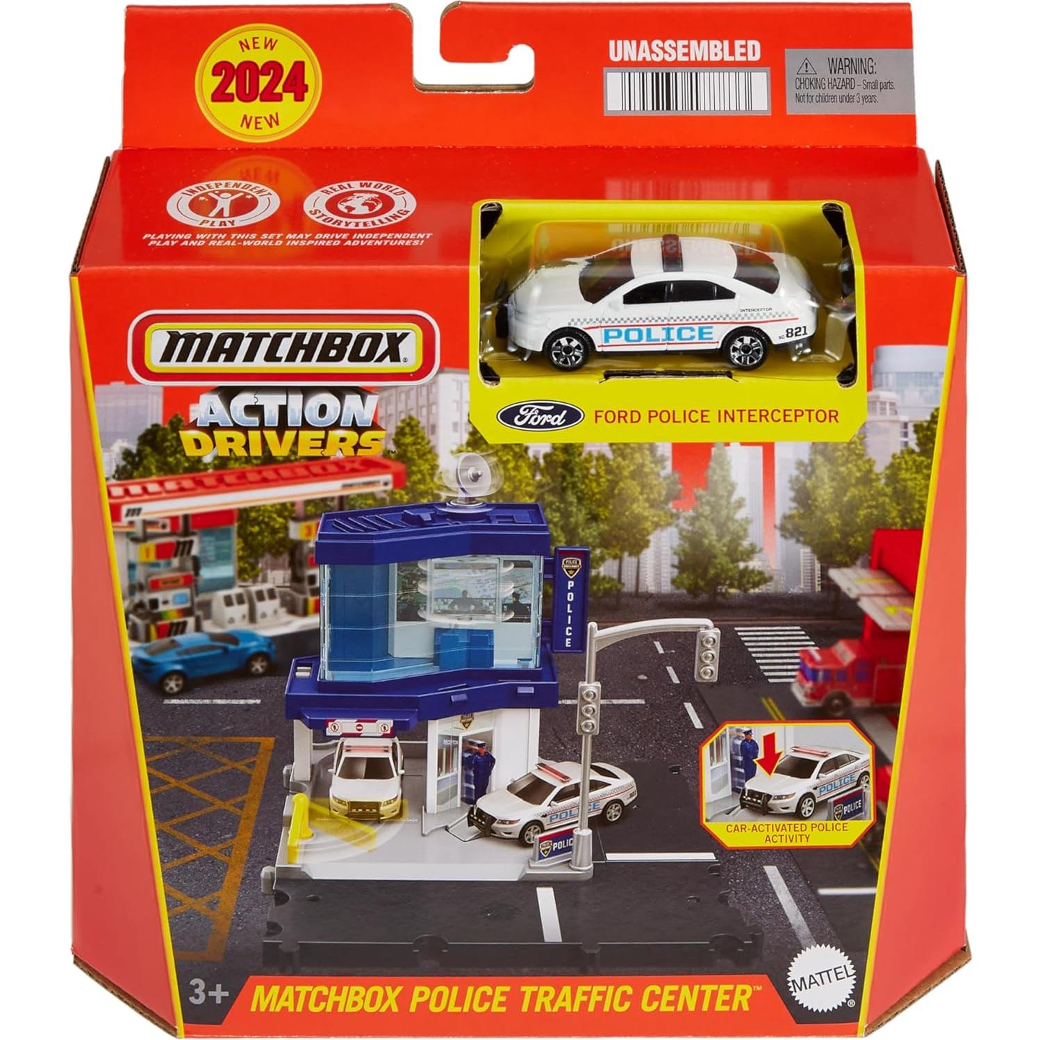 Coche de Juguete Matchbox Centro Tráfico Policial HRY44