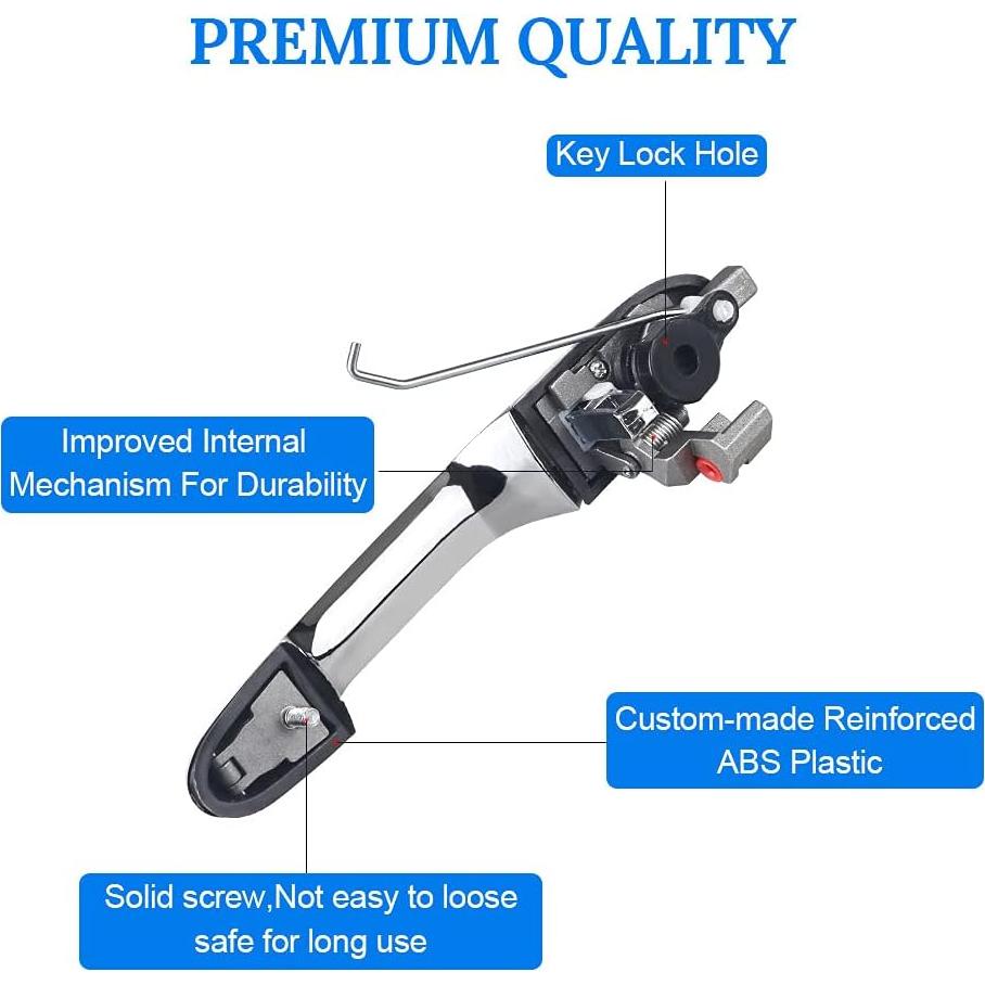 Mango de Puerta Exterior JDMON Cromado Izquierdo Fiat 500