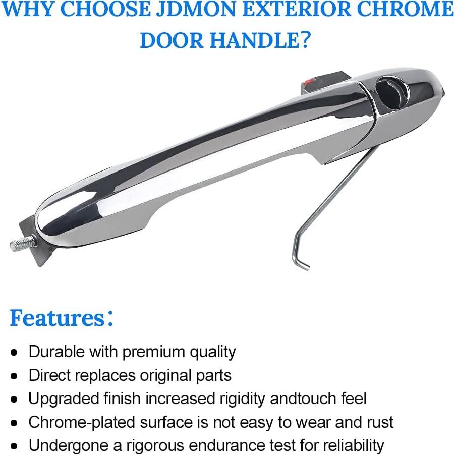 Mango de Puerta Exterior JDMON Cromado Izquierdo Fiat 500
