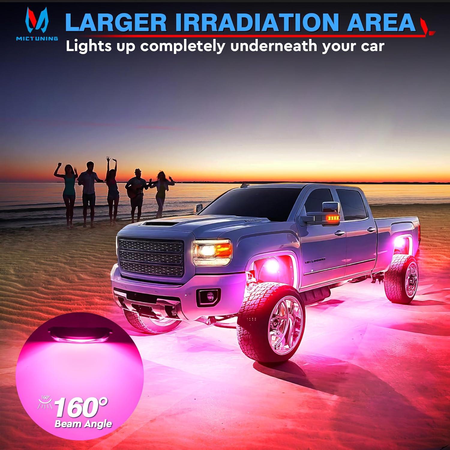 Luces LED Rock Curvadas MICTUNING C2 RGBW 8 Pods 40W