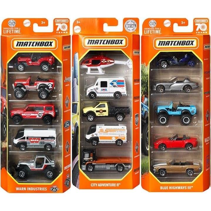 Juego de 15 coches Matchbox 3 paquetes temáticos 1:64
