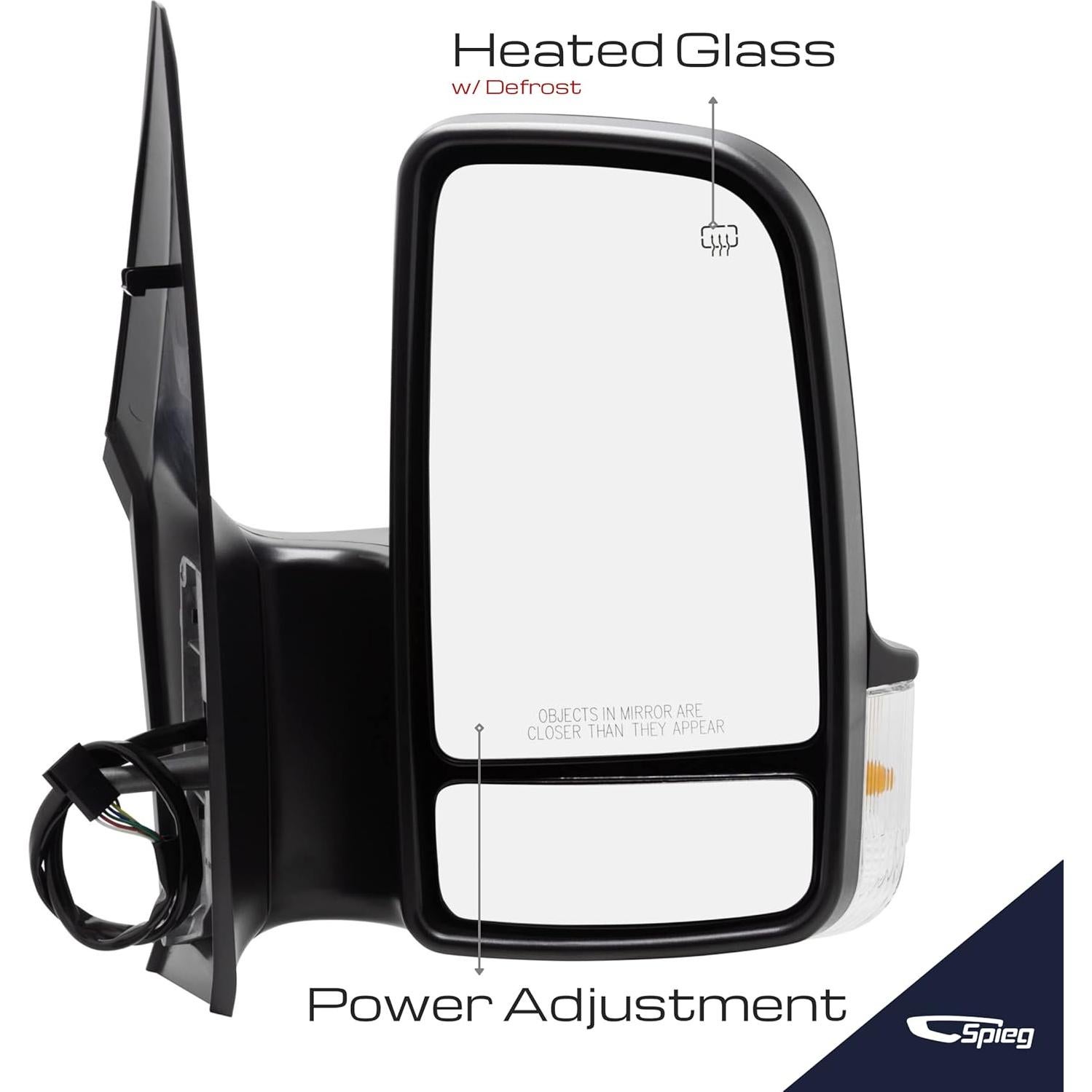 Espejo Lateral Derecho Spieg Sprinter 2008-2018 Eléctrico