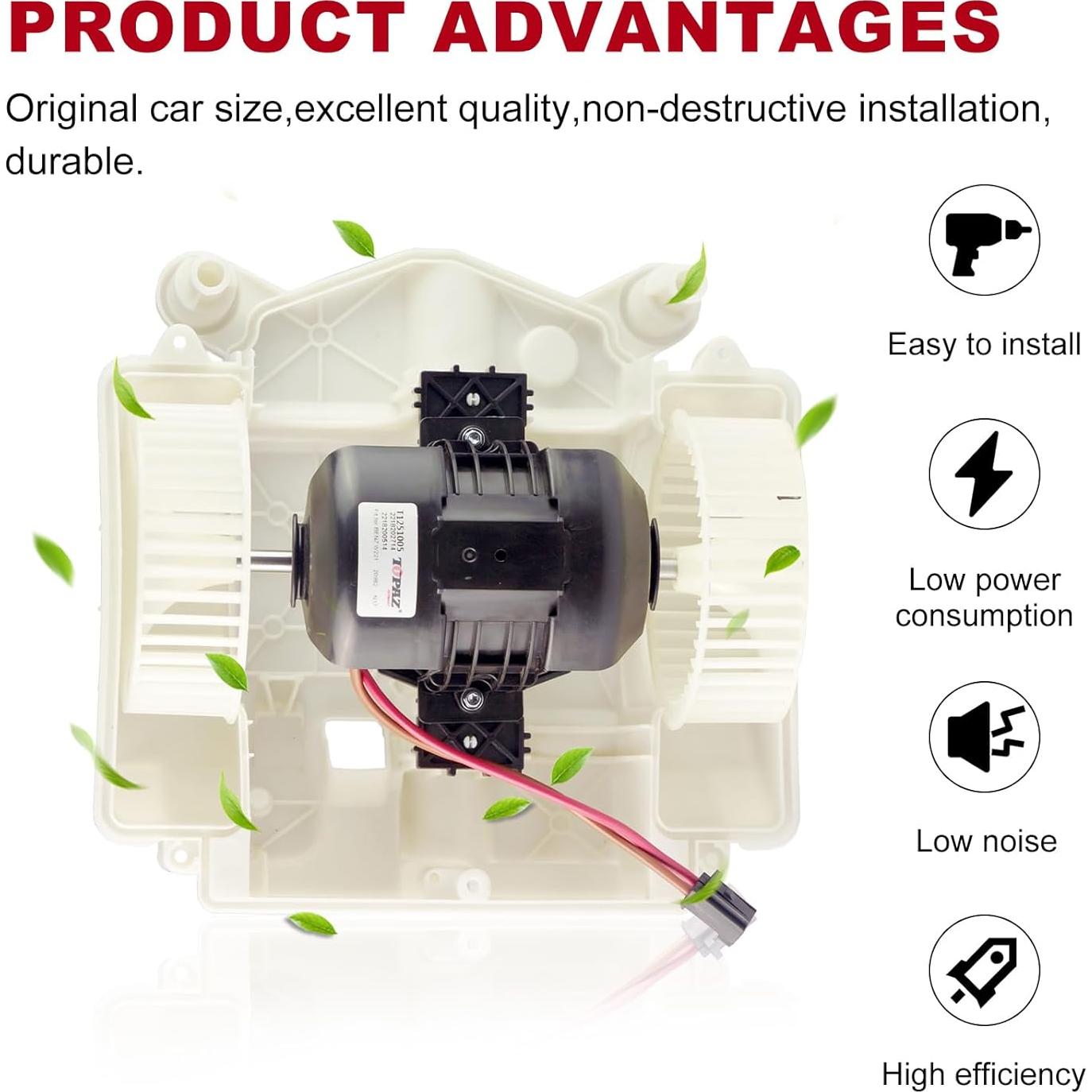 Motor de Soplador A/C TOPAZ 2218202714 Compatible Mercedes