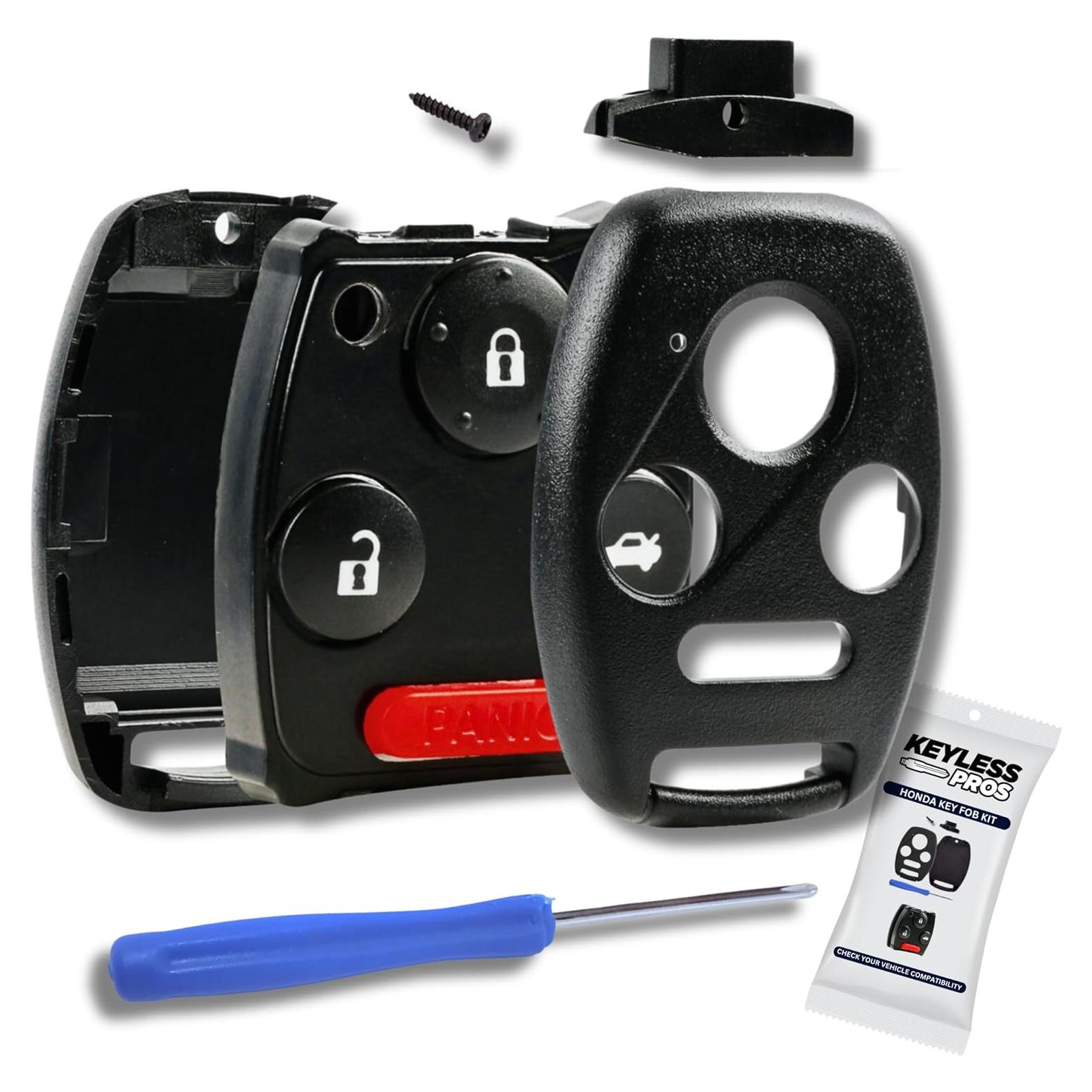 Carcasa de Llave Honda KEYLESSPROS 4 Botones Sin Corte