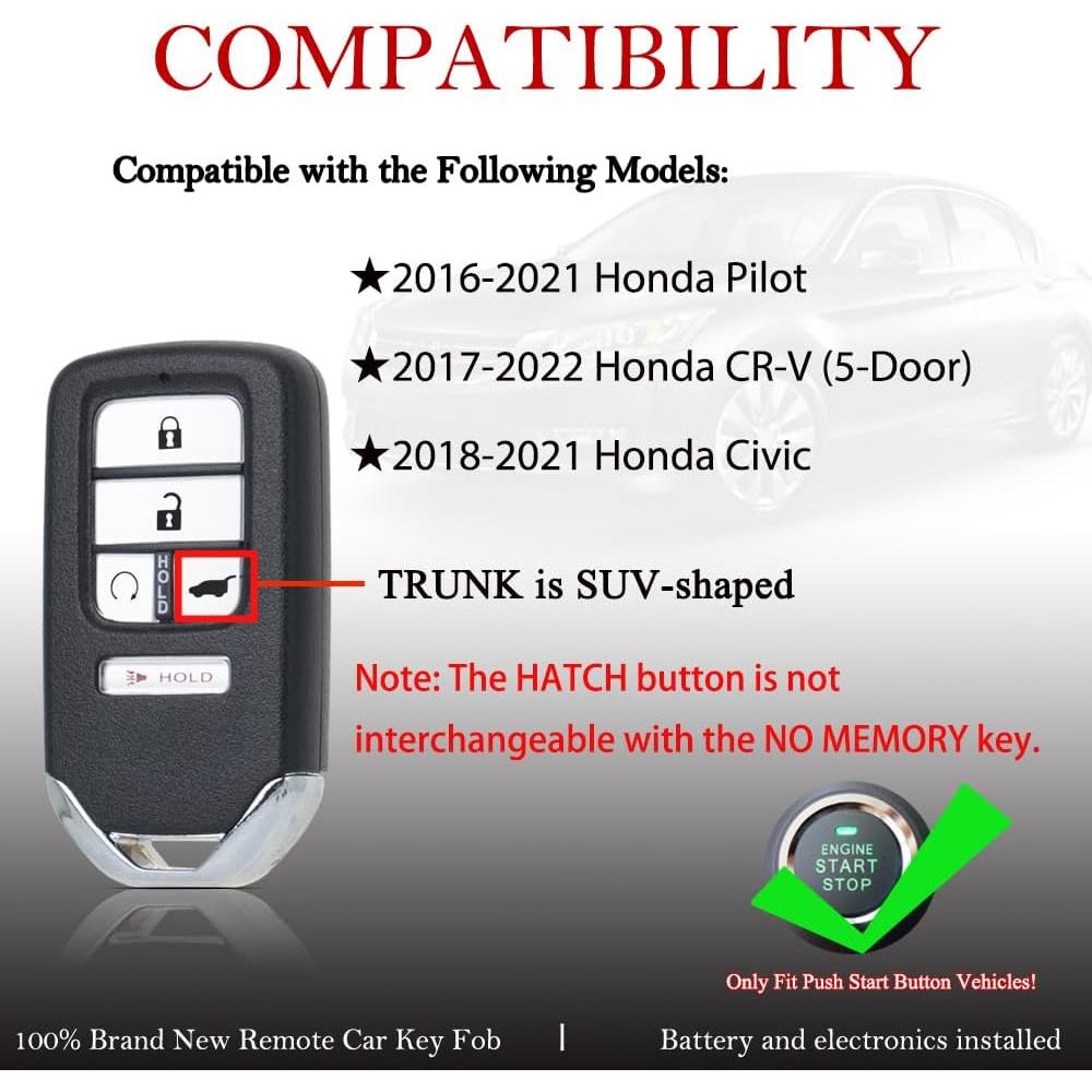 Control Remoto MechanMagic Honda Civic 2018-2021 CR-V 2017-2022