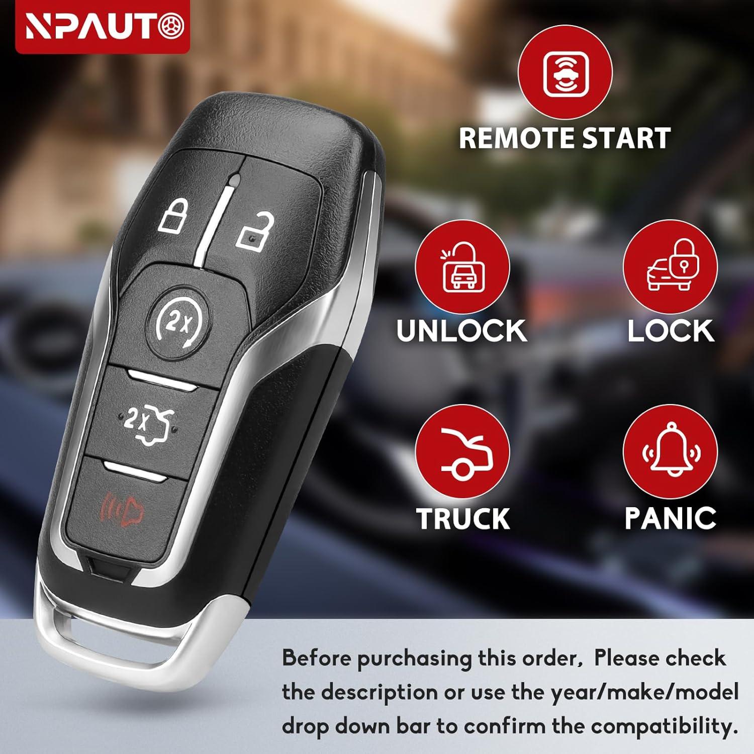 Llavero remoto NPAUTO para Ford Mustang y Lincoln 2013-2019